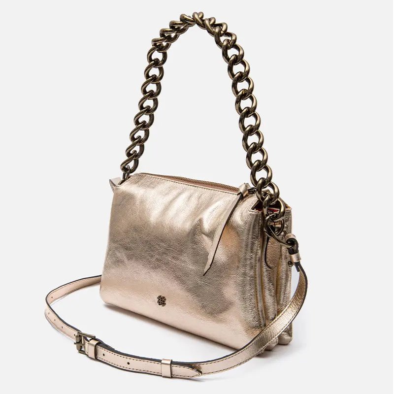 Bolsa Giulia em Couro Ouro Light - Balaia