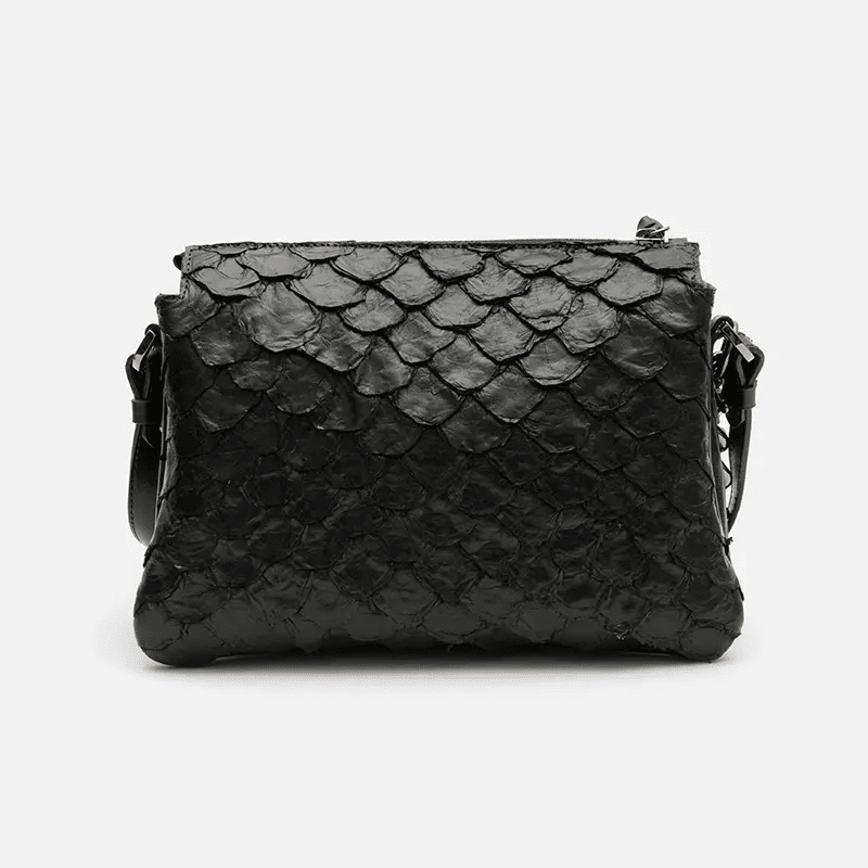 Bolsa Giulia em Couro Pirarucu Preto - Balaia