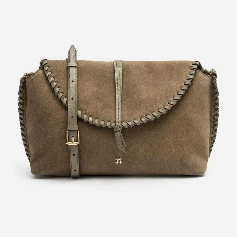 Bolsa Ivy em camurça khaki - Balaia