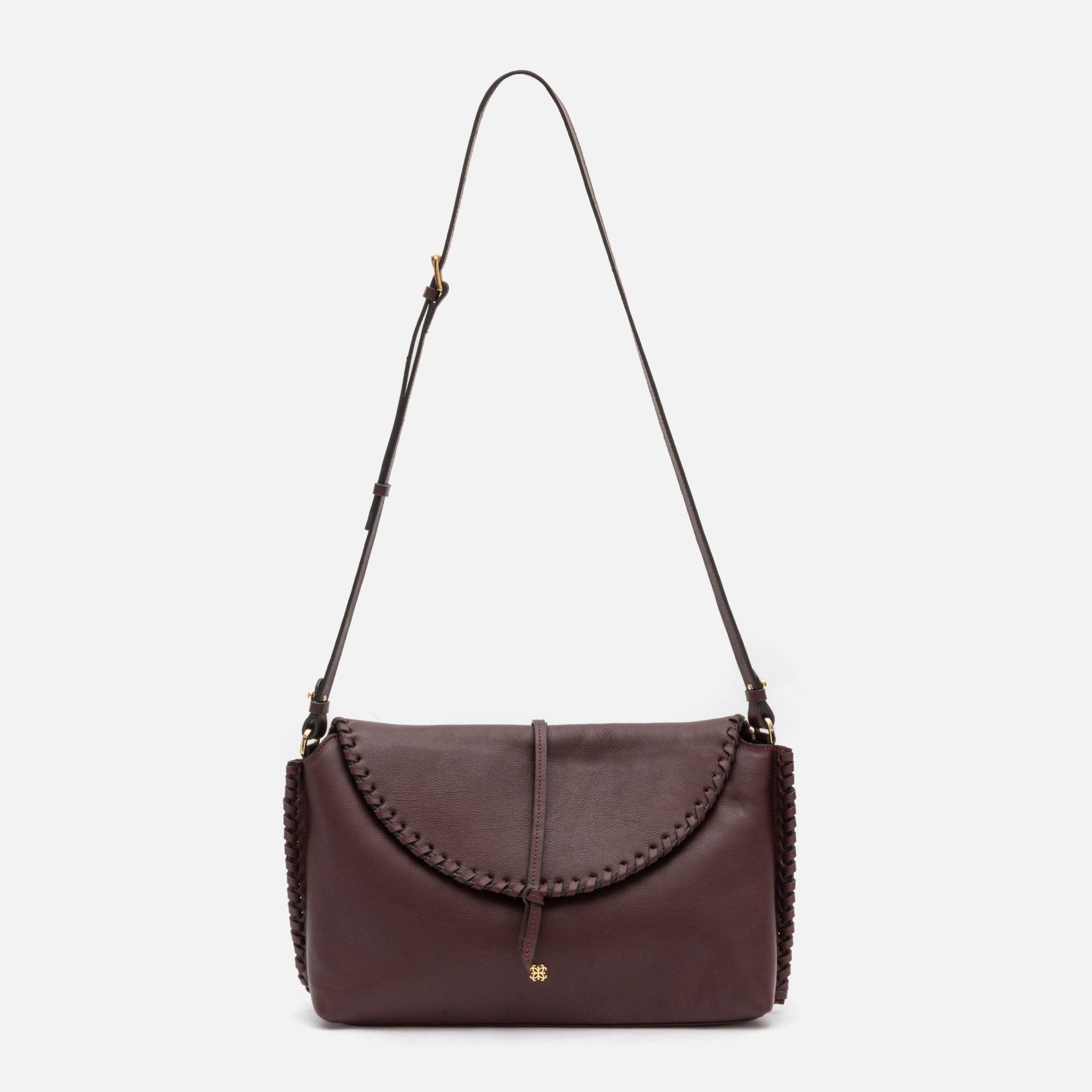 Bolsa Ivy em couro cabernet - Balaia