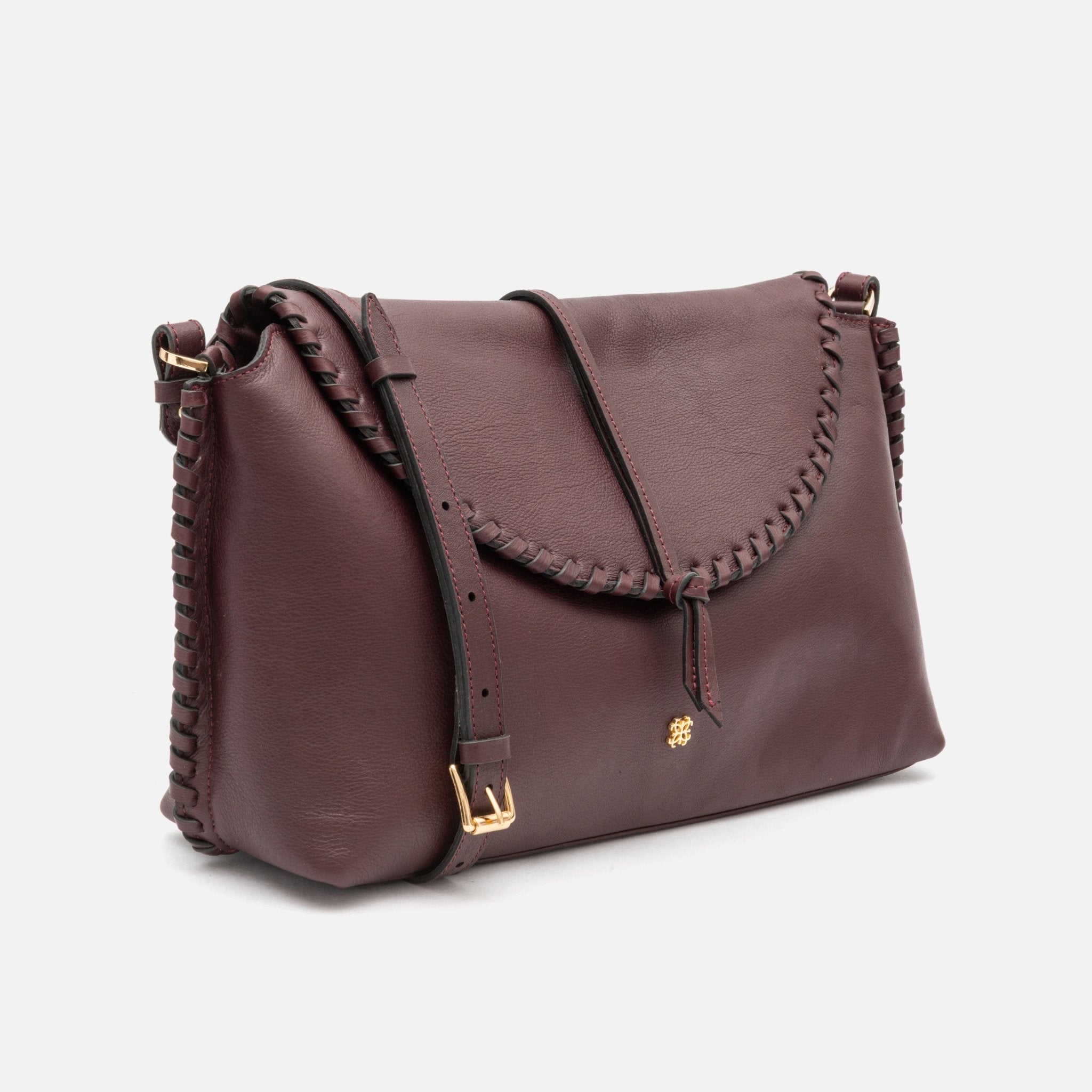 Bolsa Ivy em couro cabernet - Balaia