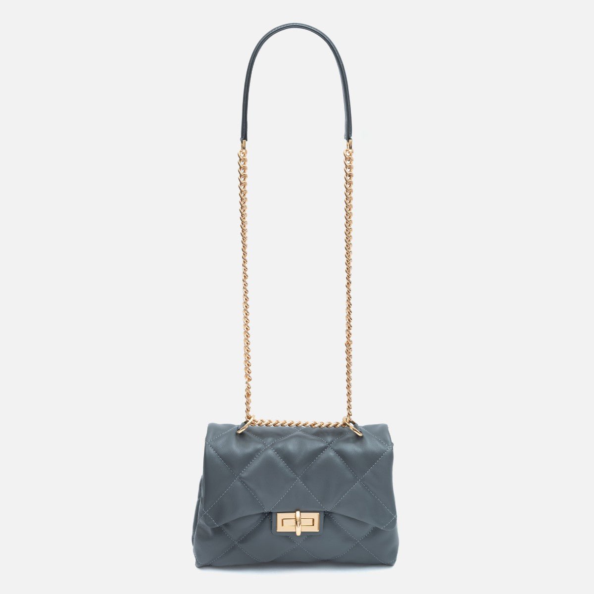 Bolsa Iza em Couro Grafite - Balaia