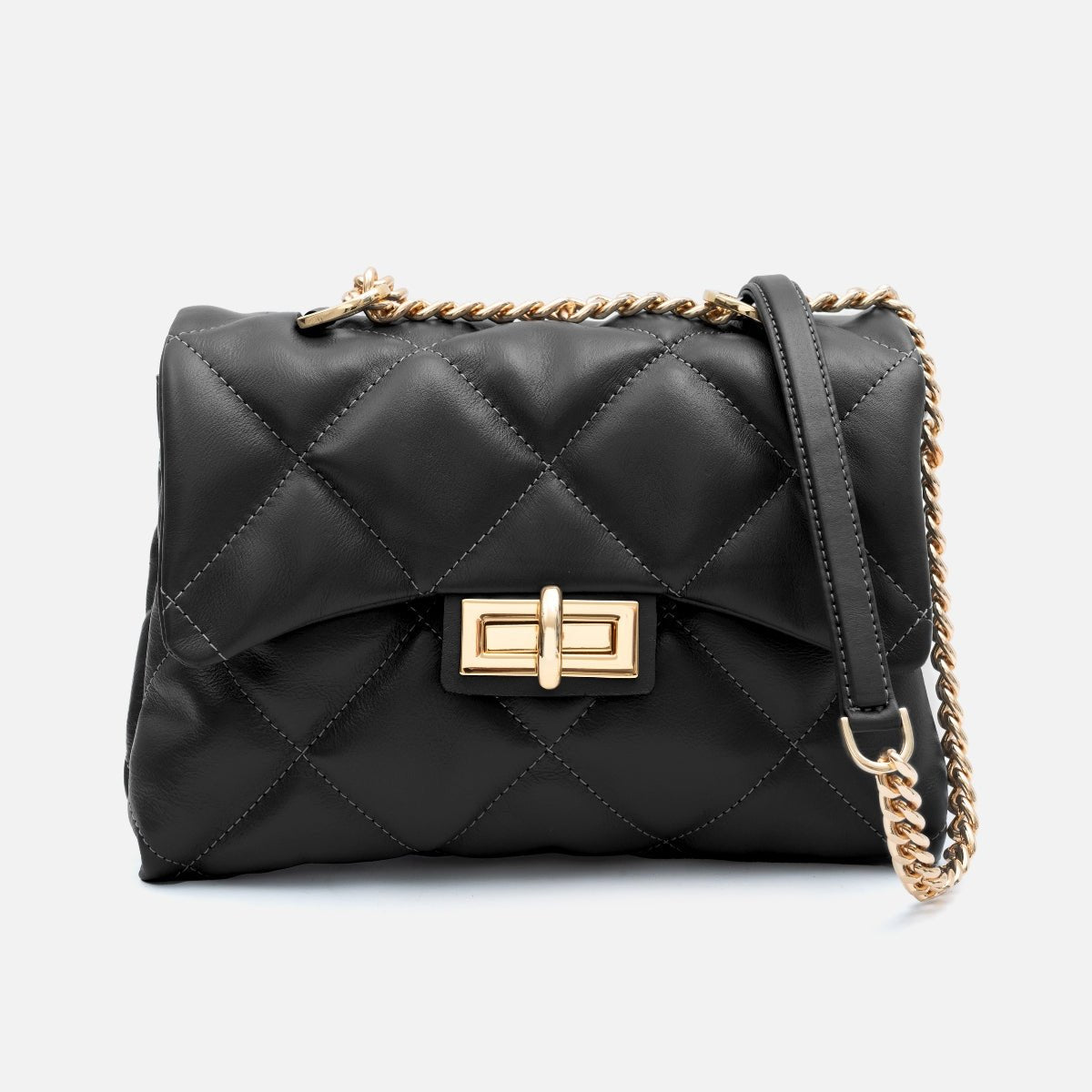 Bolsa Iza em Couro Preto - Balaia