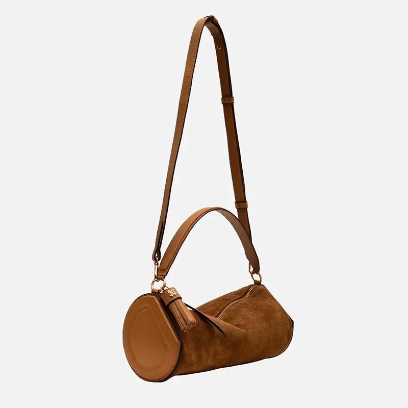 Bolsa Jade Cilíndrica em Camurça Sela - Balaia