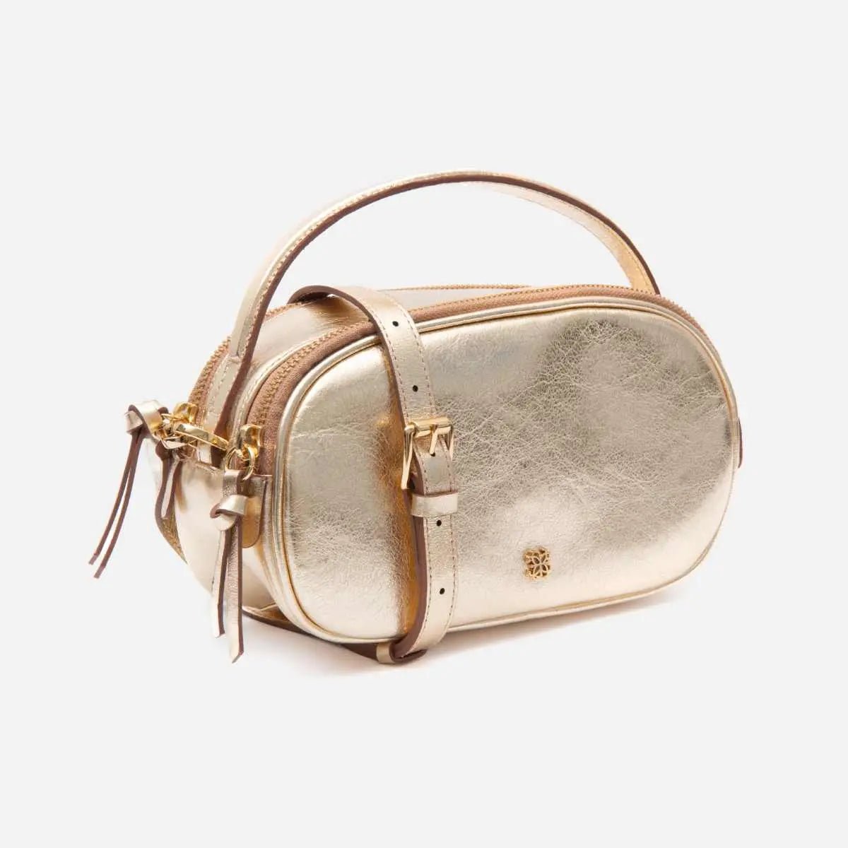 Bolsa Lívia em Couro Ouro Light - Balaia