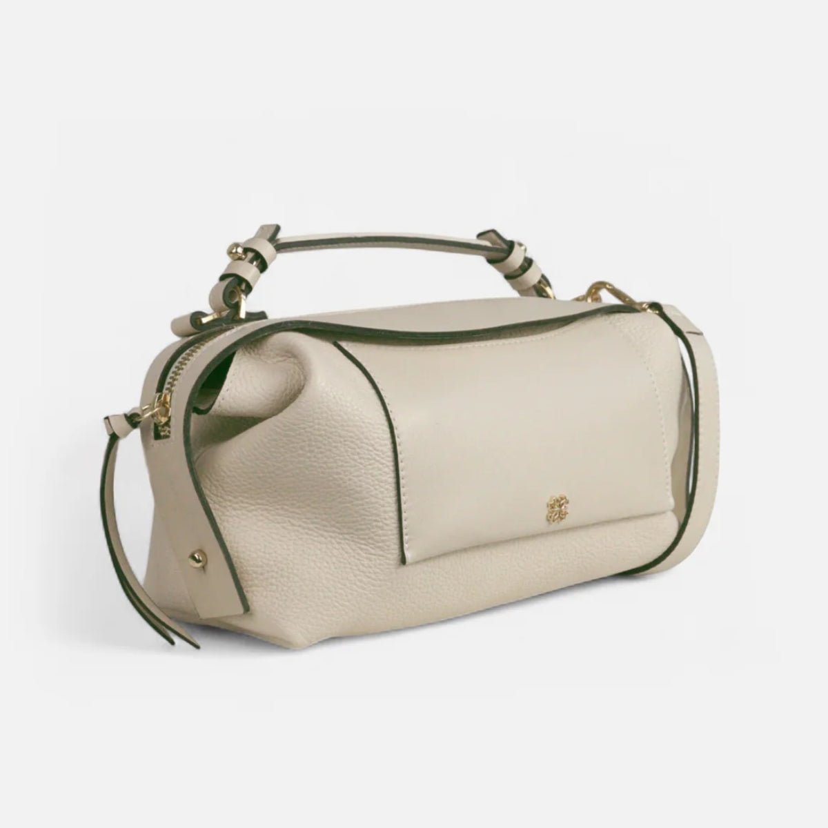 Bolsa Sil M em Couro Off White - Balaia