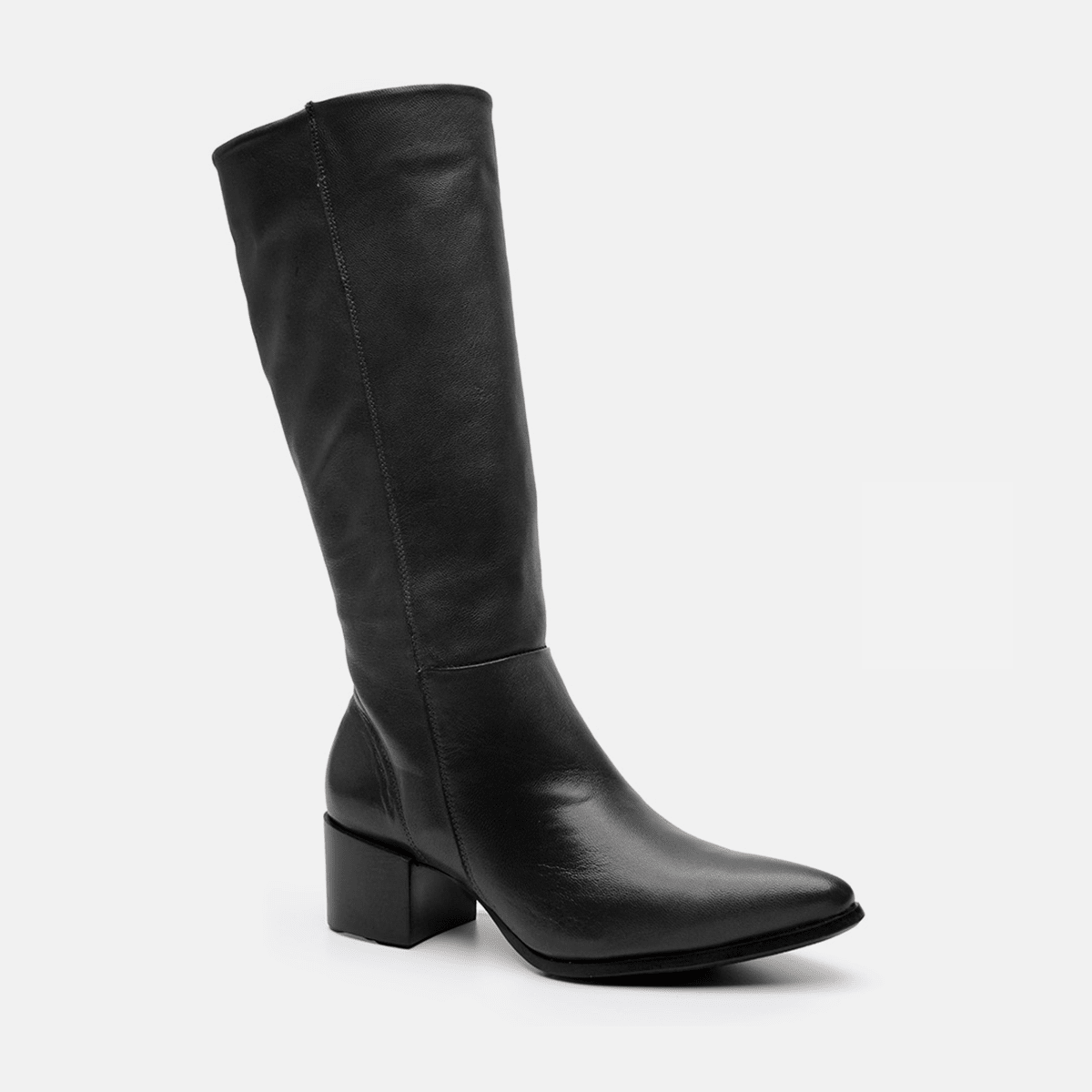 Bota cano alto couro preto - Balaia