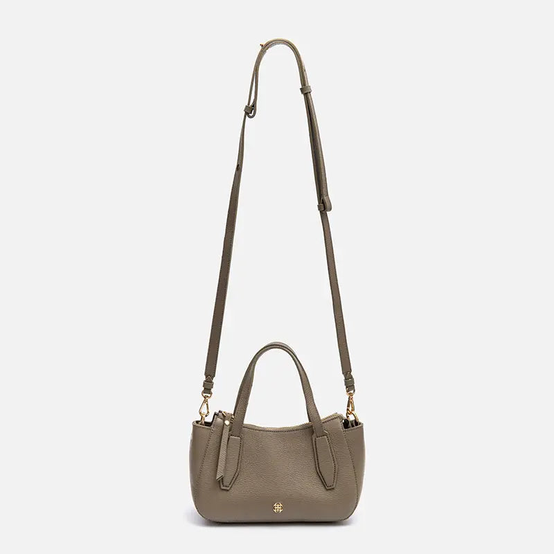 Bolsa Mini Celine em Couro Khaki