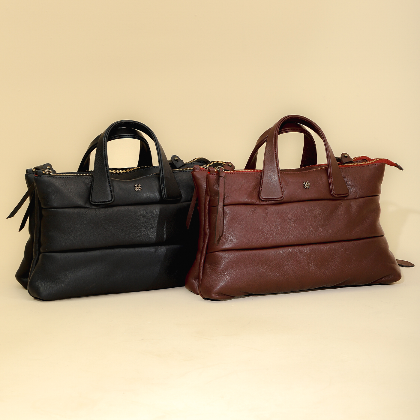 Bolsa Tote Mika M em Couro Carmim