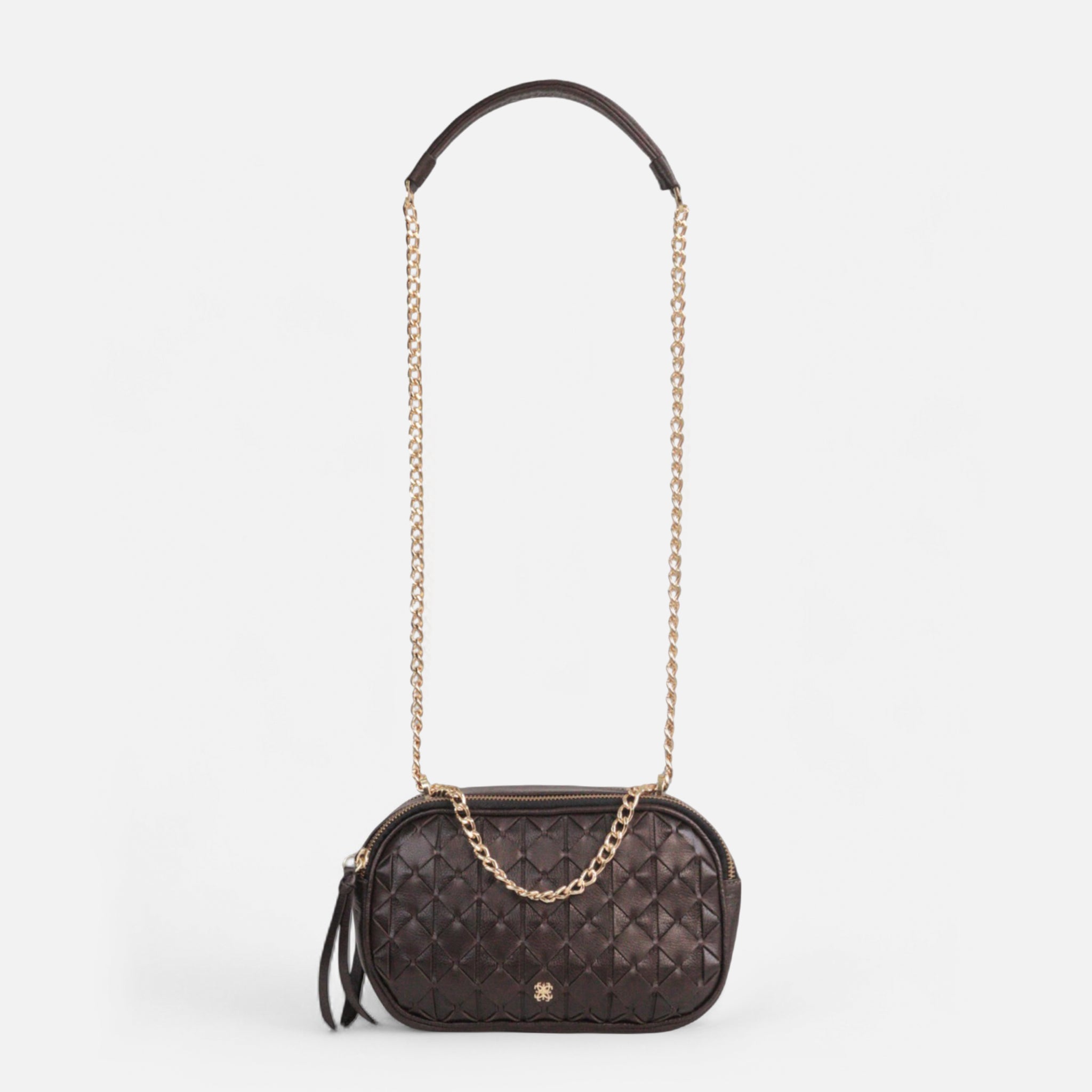 Bolsa Duda em Couro Café