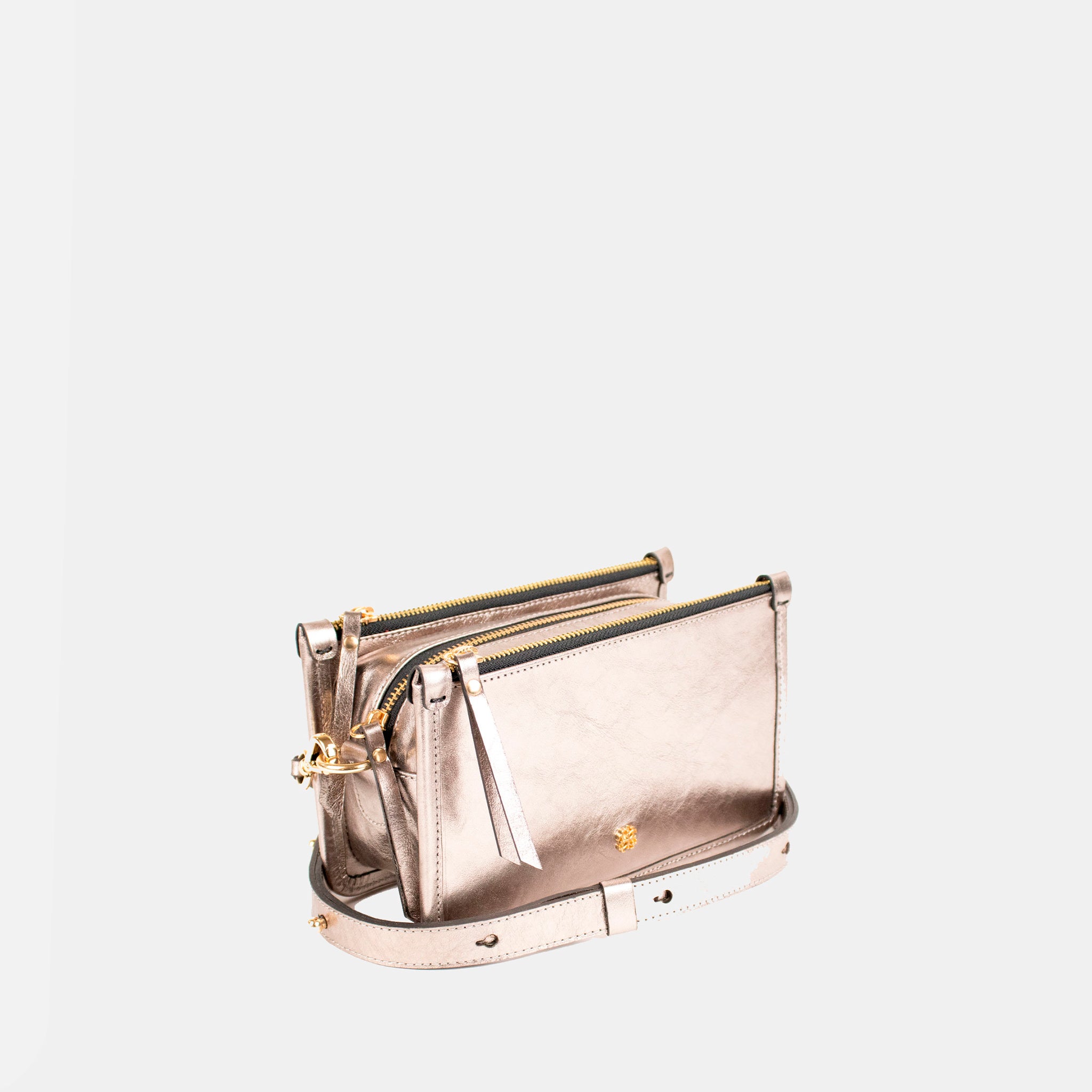 Bolsa Elisa P em couro Ônix