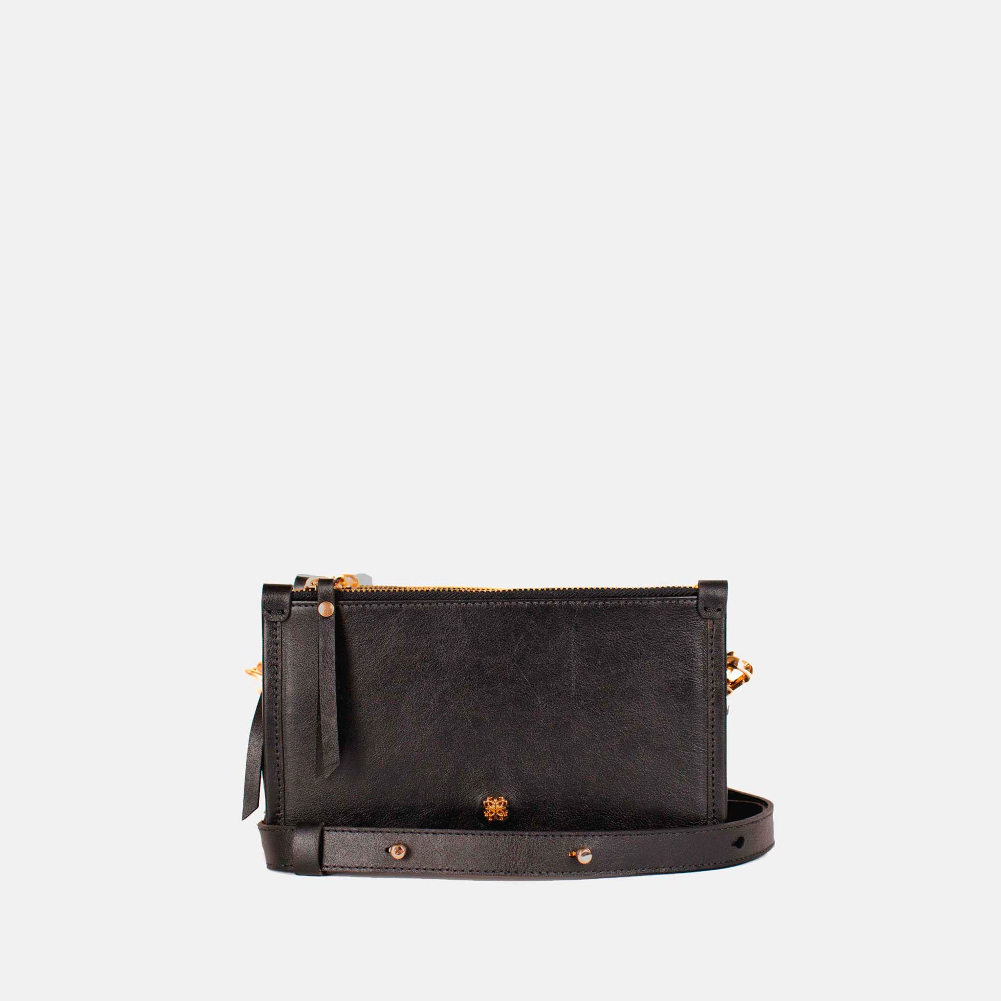 Bolsa Elisa P em couro Preto