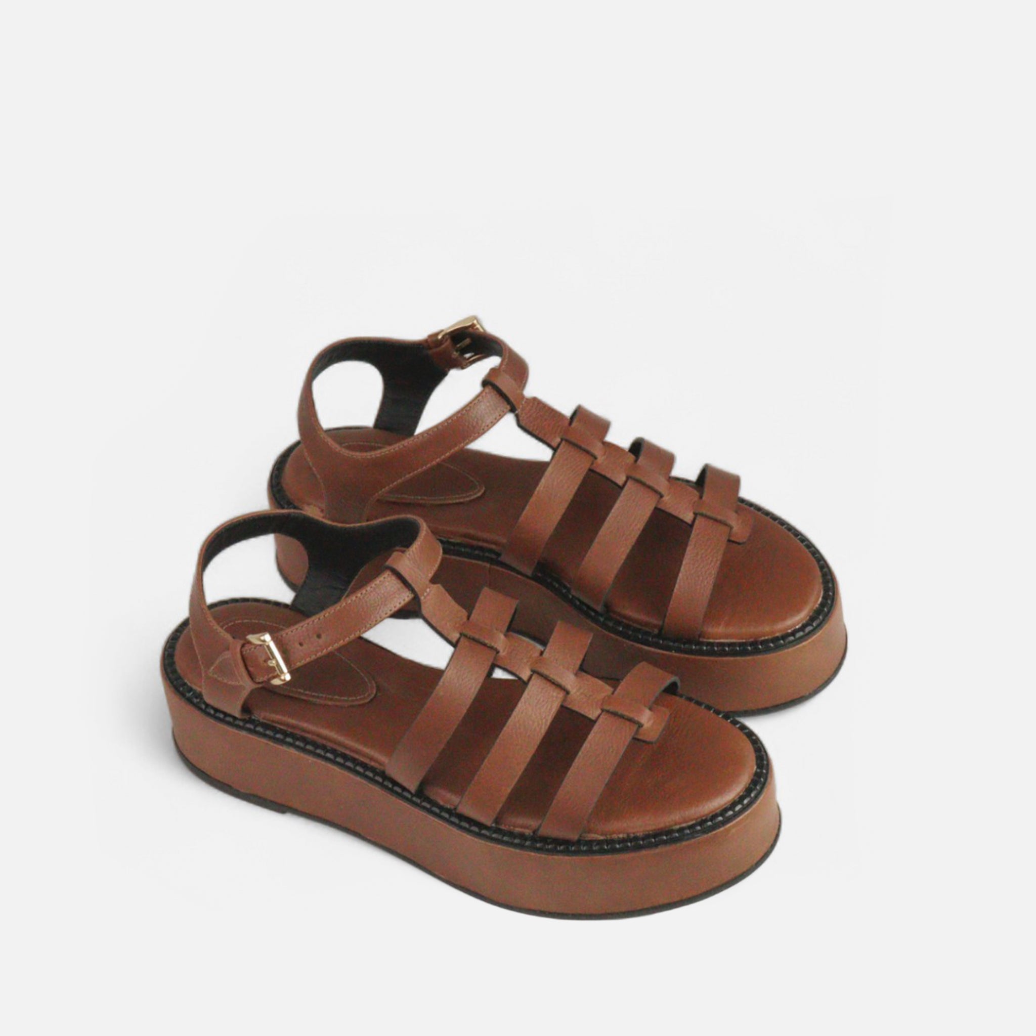 Flatform Fisherman em Couro Carmel - Balaia