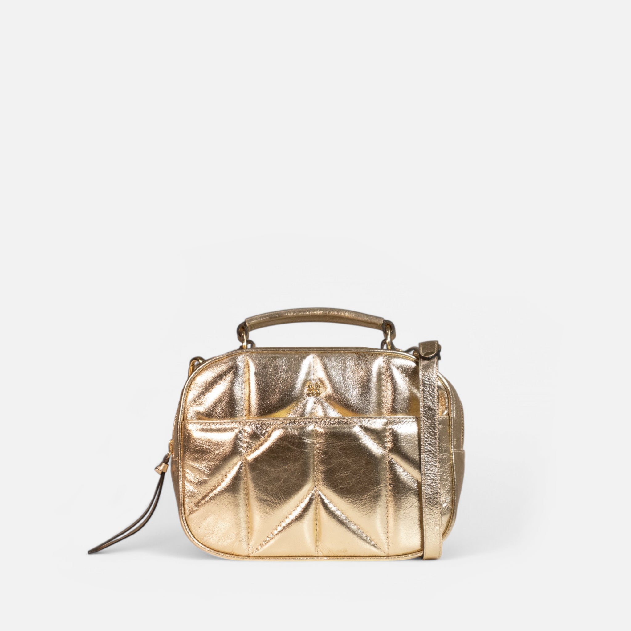 Bolsa Gioh em Couro Ouro Light