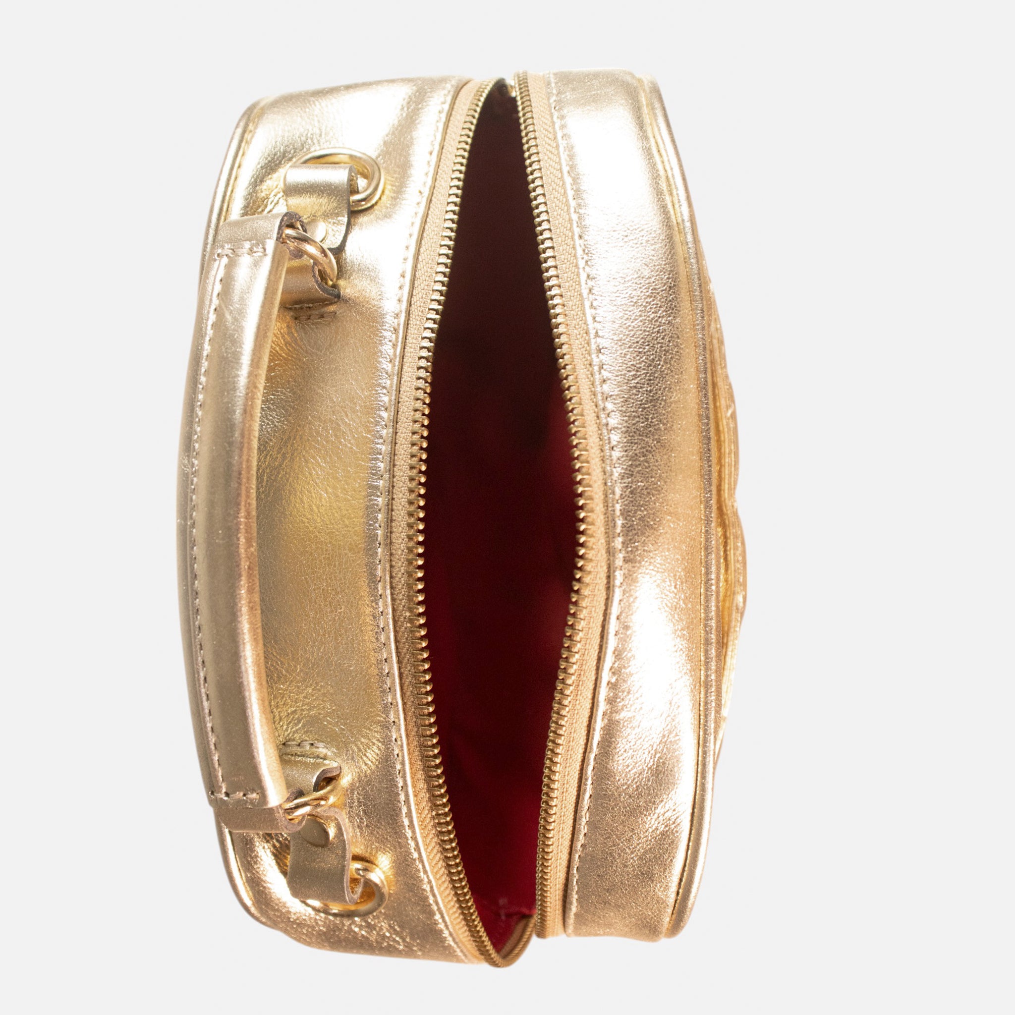 Bolsa Gioh em Couro Ouro Light