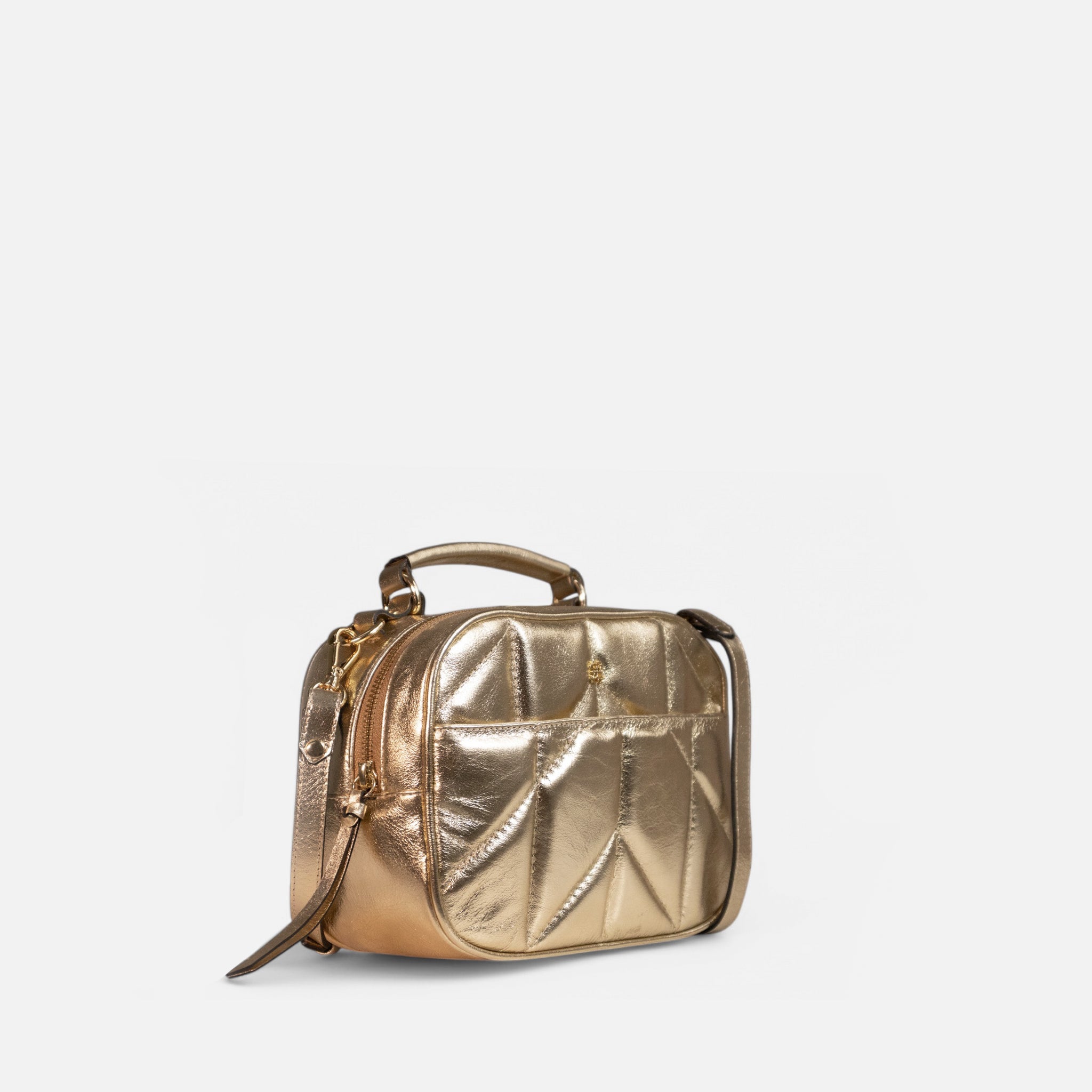 Bolsa Gioh em Couro Ouro Light