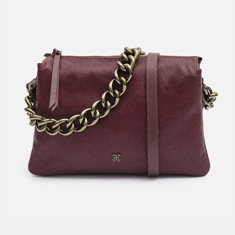 Bolsa Giulia em Couro Colméia Wine