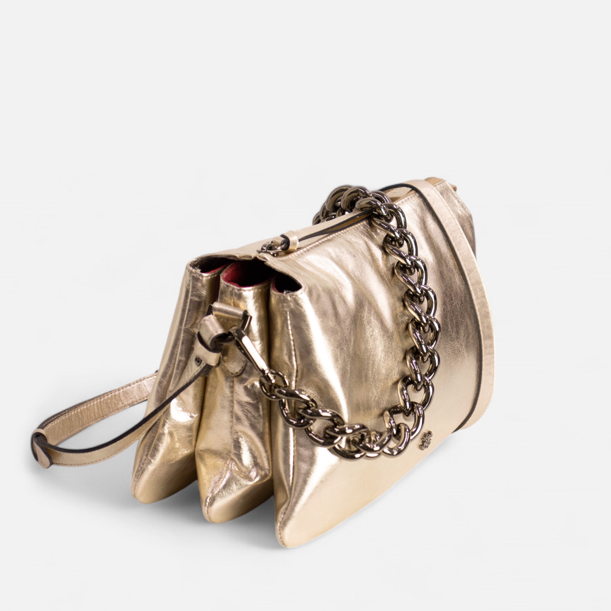 Bolsa Giulia em Couro Ouro Light