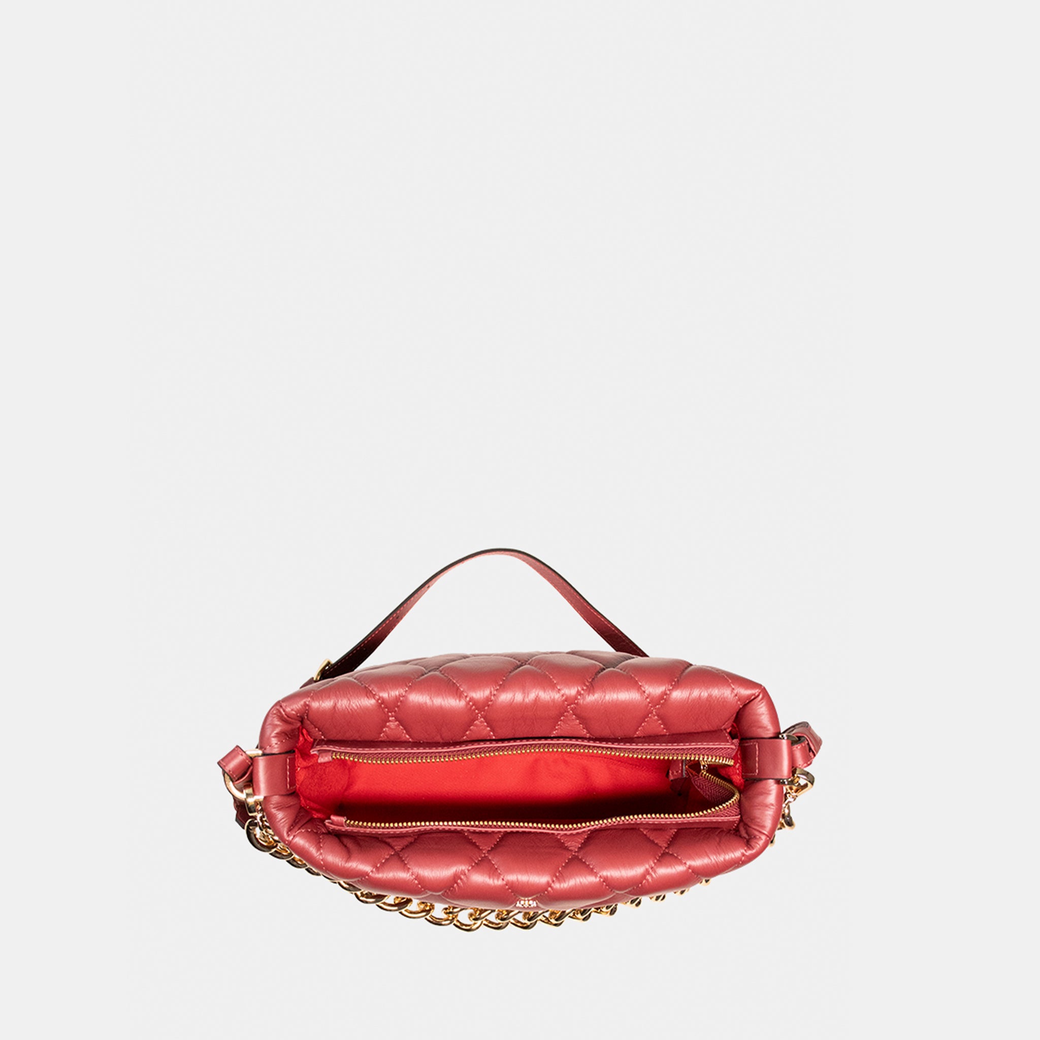 Bolsa Helô M em Couro Rubi