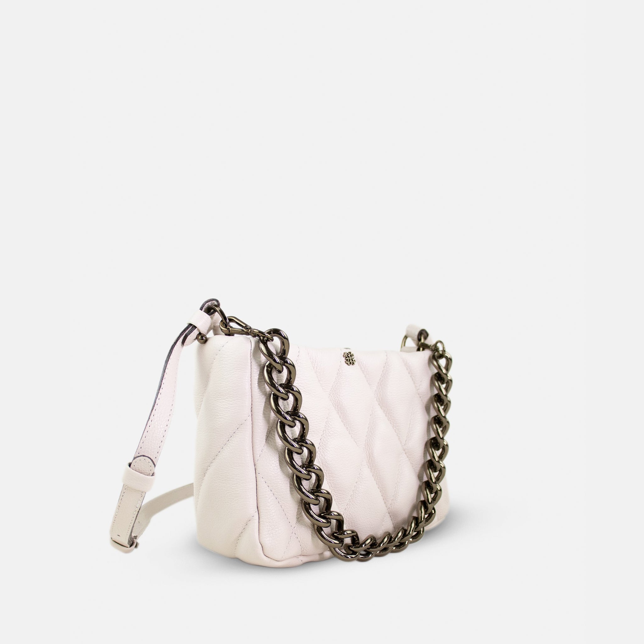 Bolsa Helô P em Couro Gelo