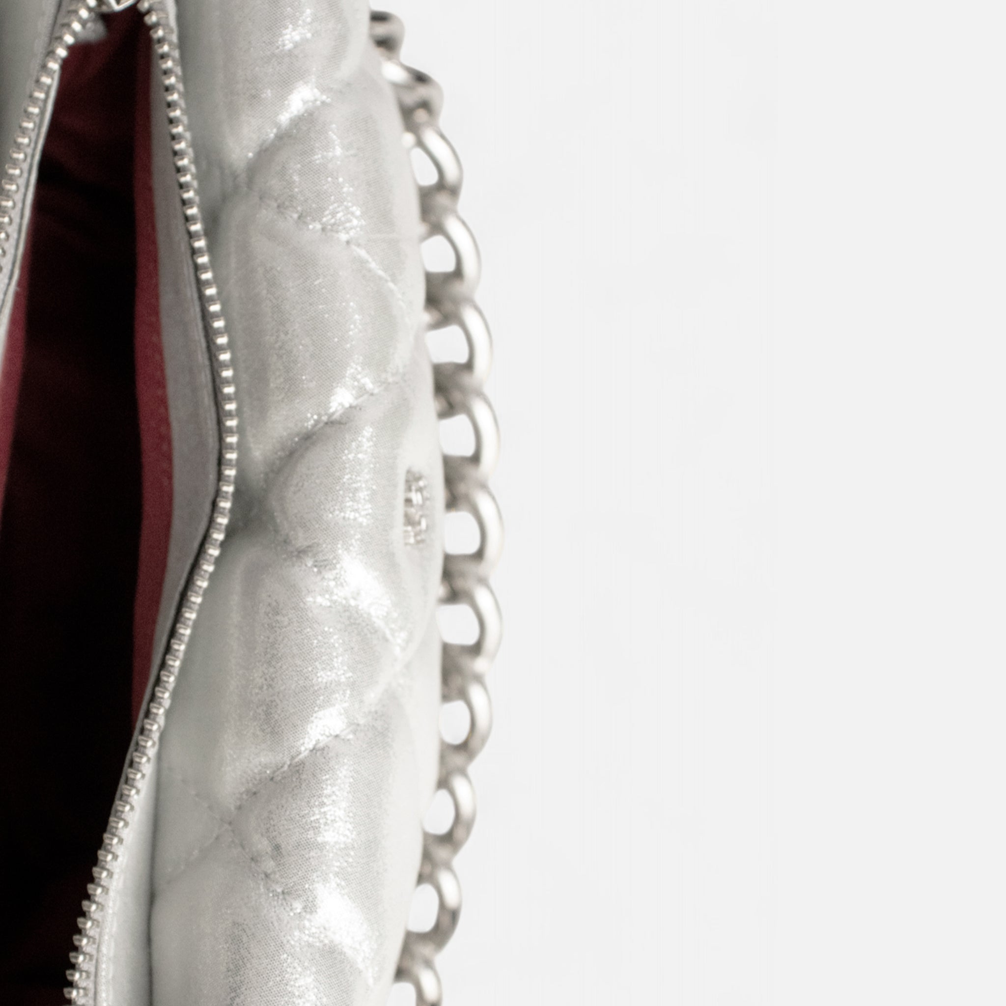 Bolsa Helô P em Couro Prata