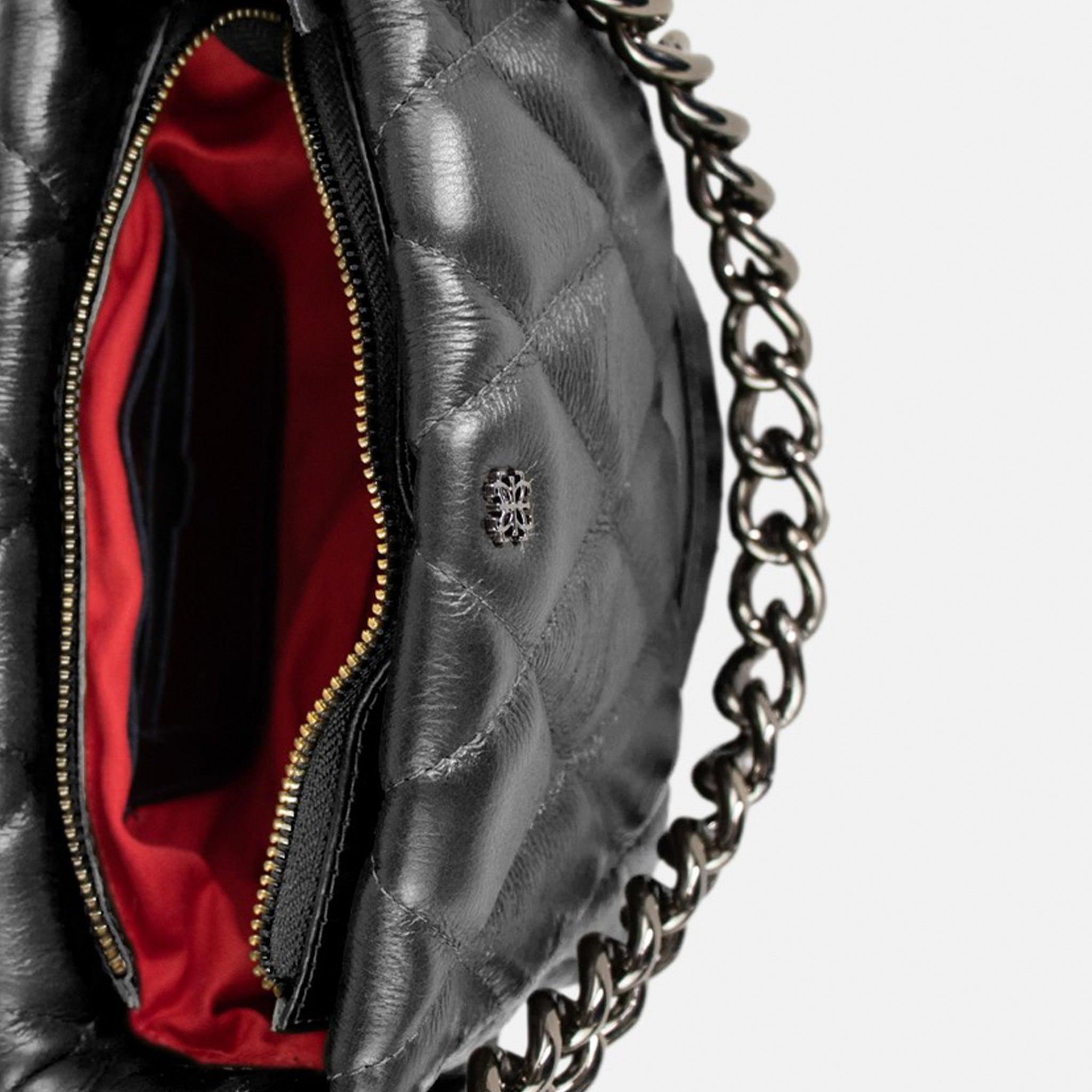 Bolsa Helô P em Couro Preto