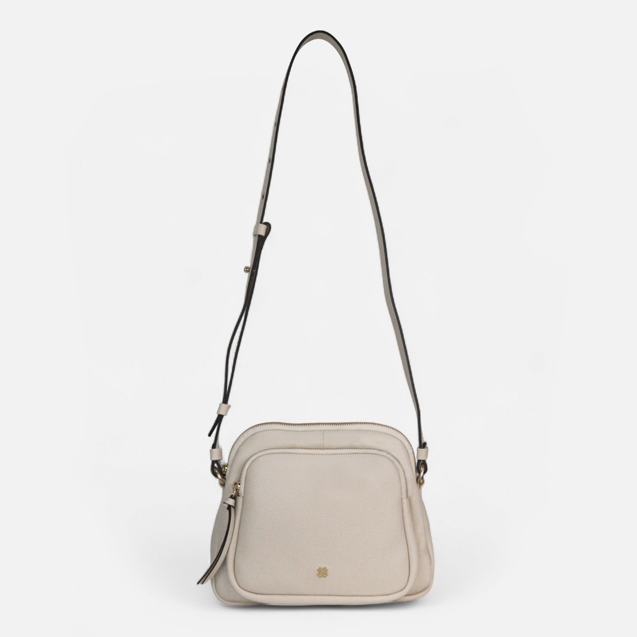 Bolsa Iris em Couro Off White