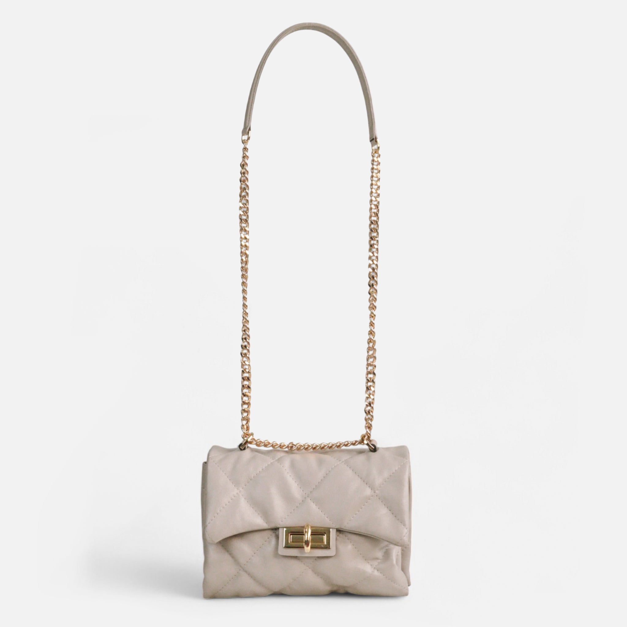Bolsa Iza em Couro Ash