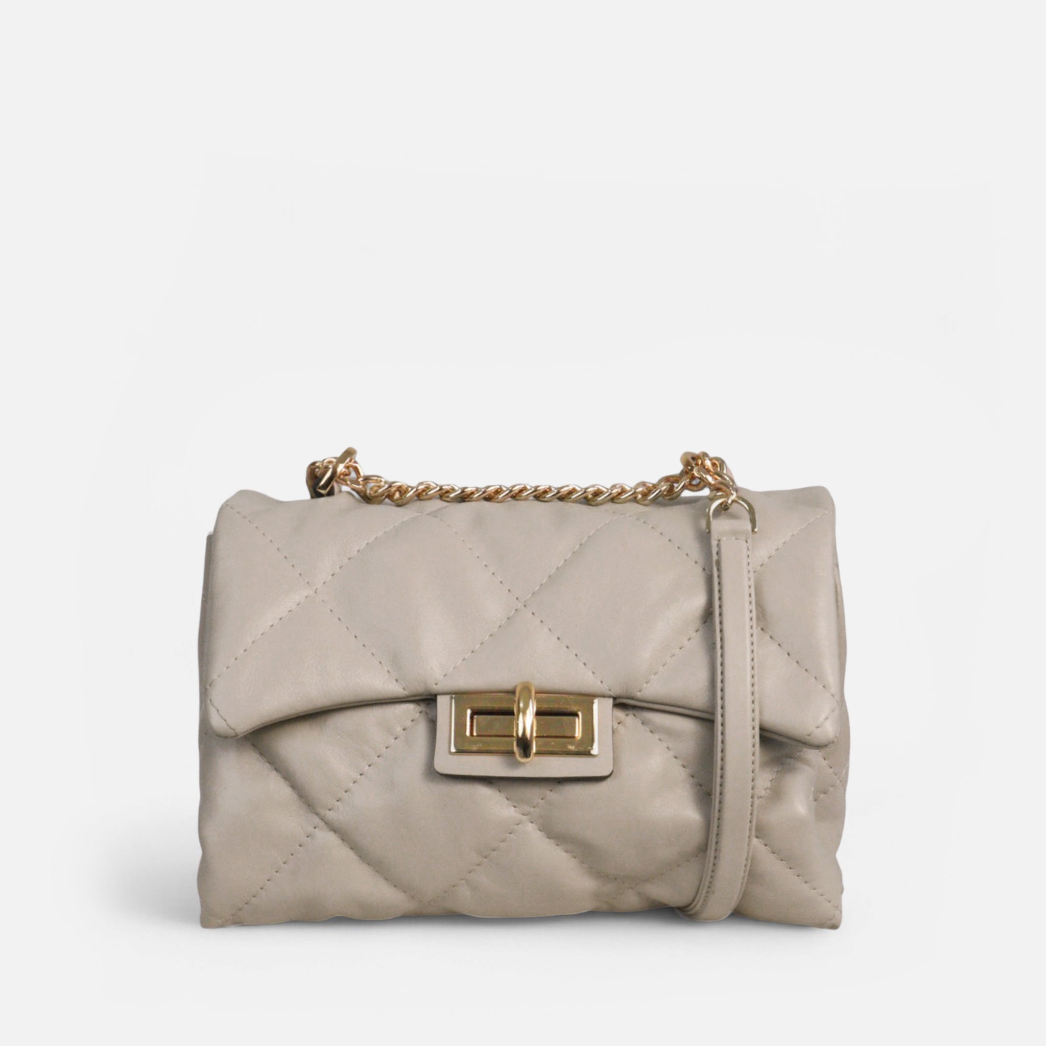 Bolsa Iza em Couro Ash