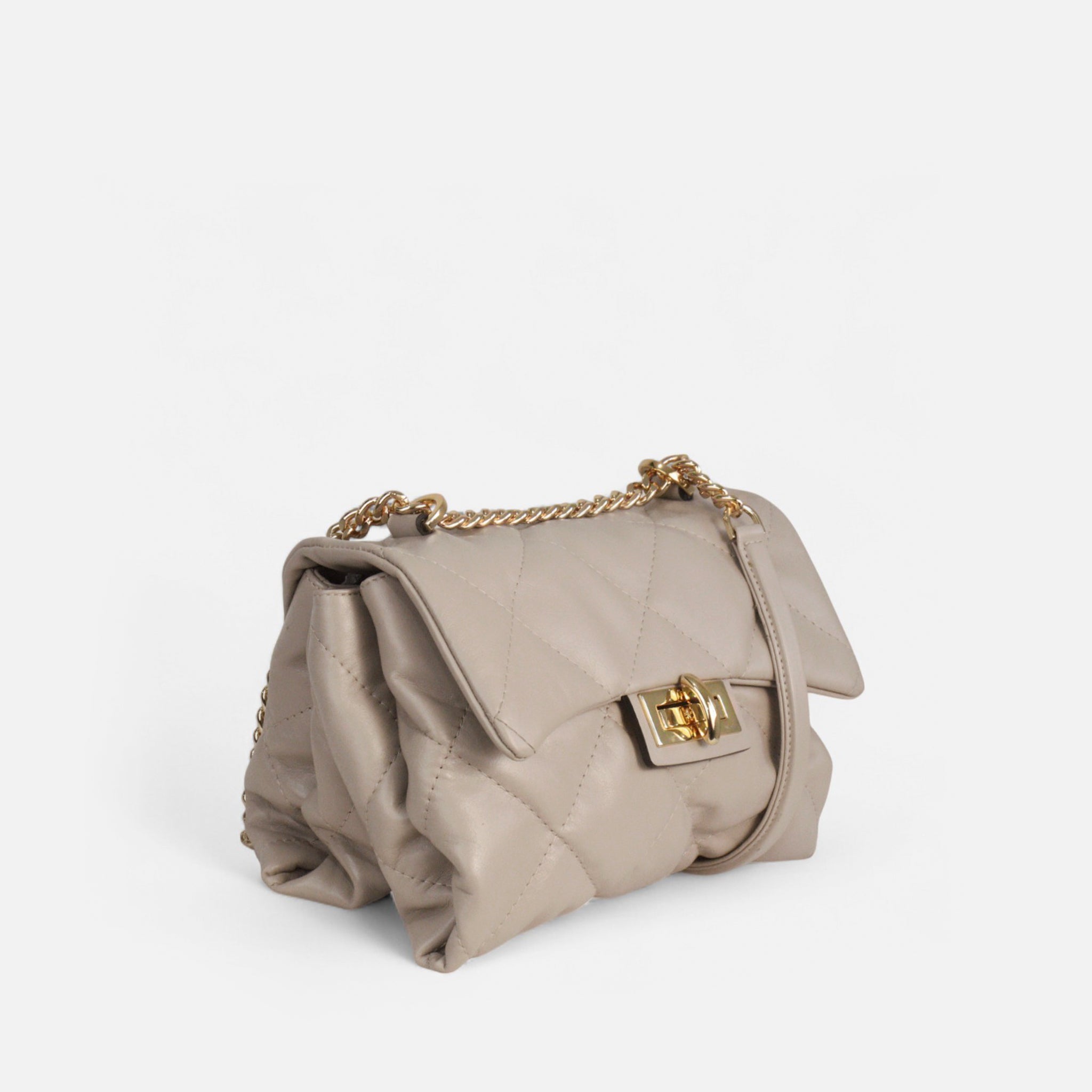 Bolsa Iza em Couro Ash