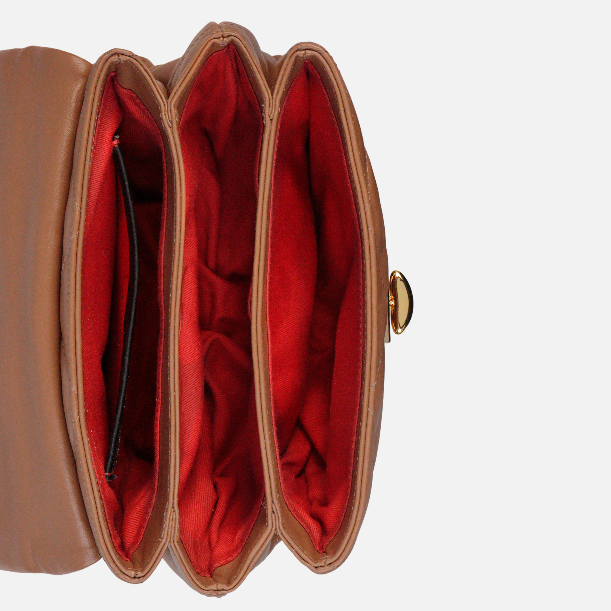 Bolsa Iza em Couro Carmel