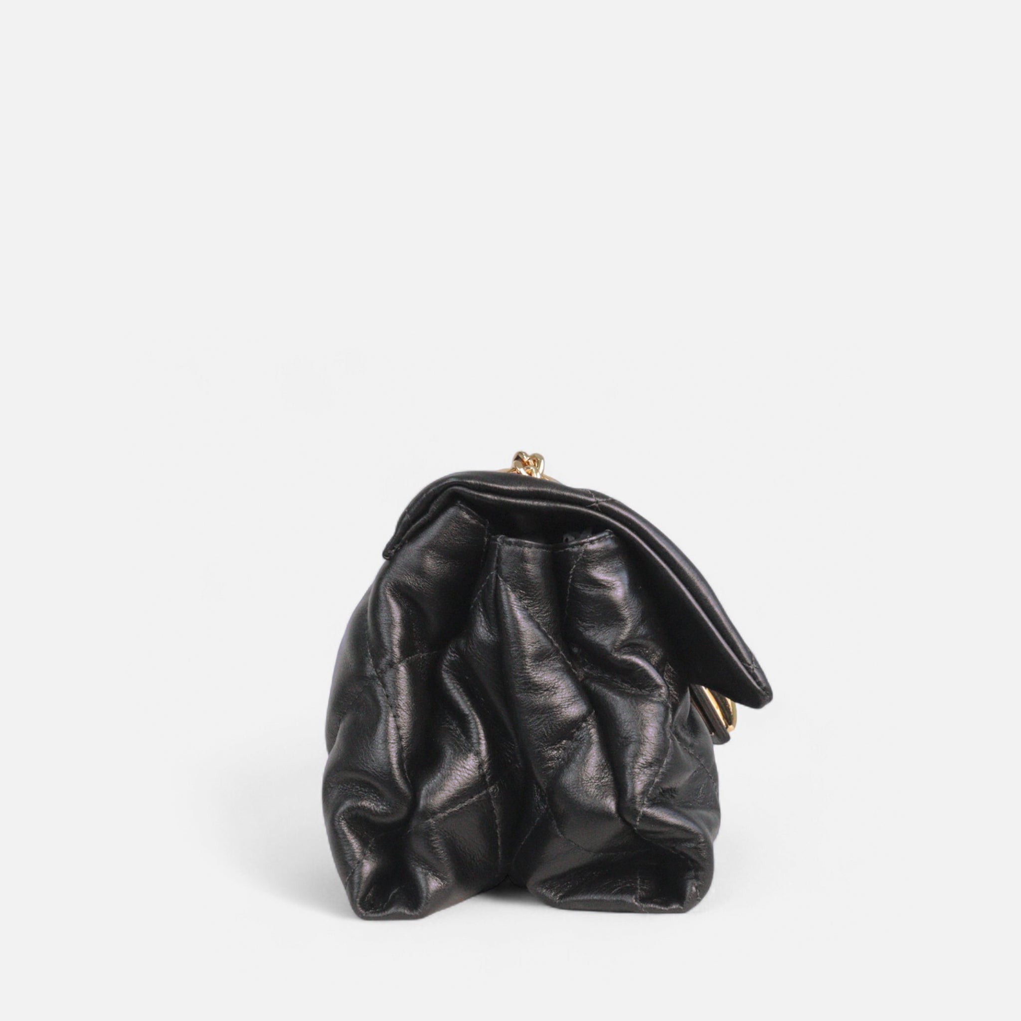 Bolsa Iza em Couro Preto