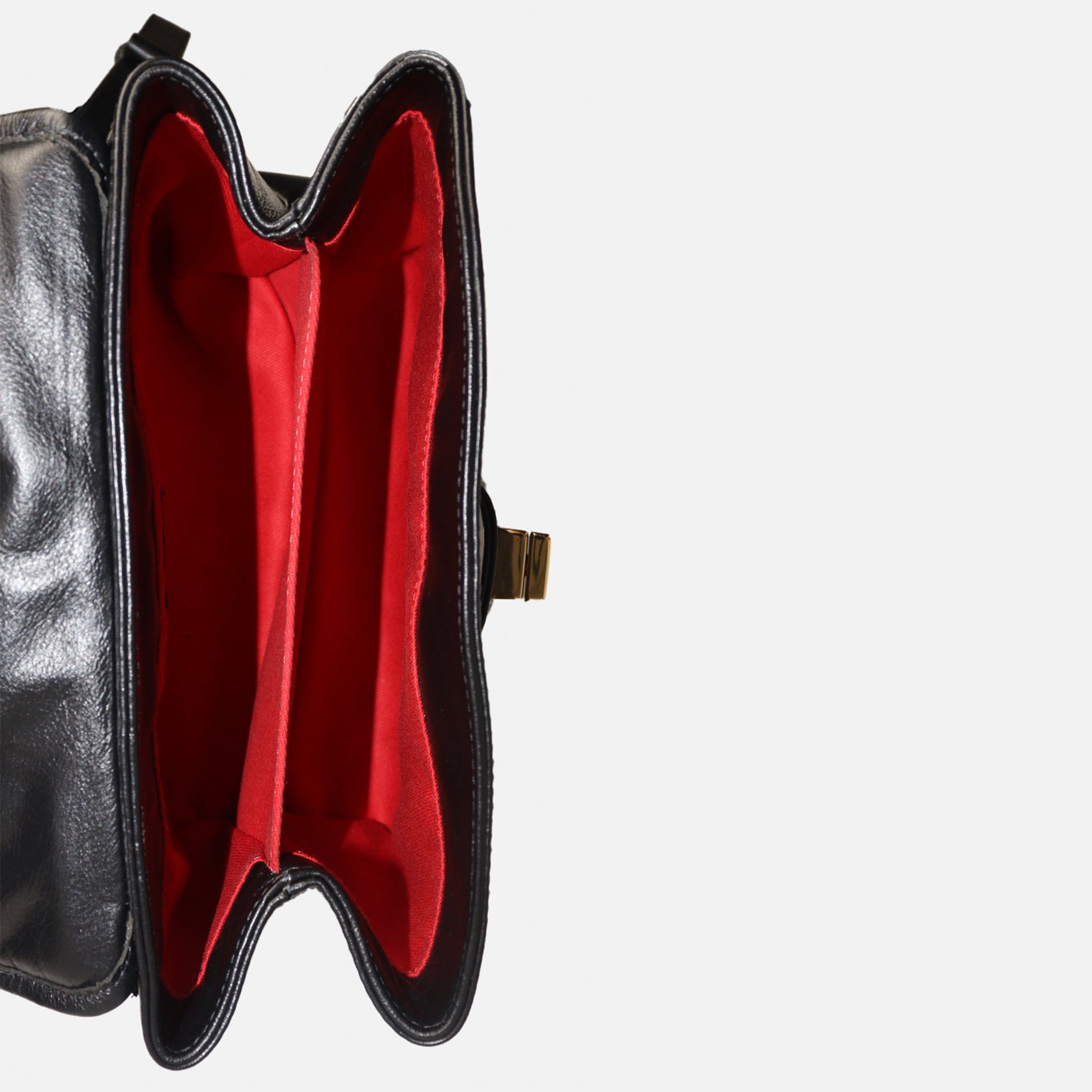 Bolsa Lu em Couro Preto