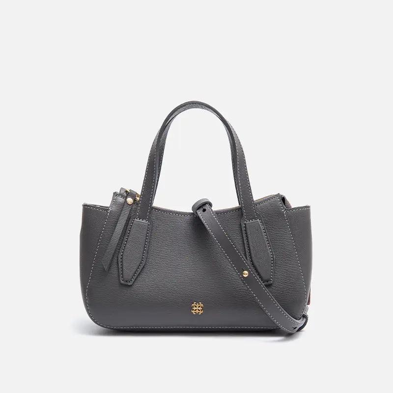 Bolsa Mini Celine em Couro Grafite