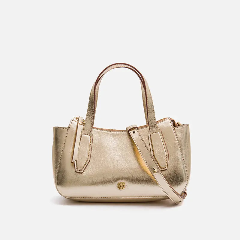 Bolsa Celine Mini em Couro Ouro