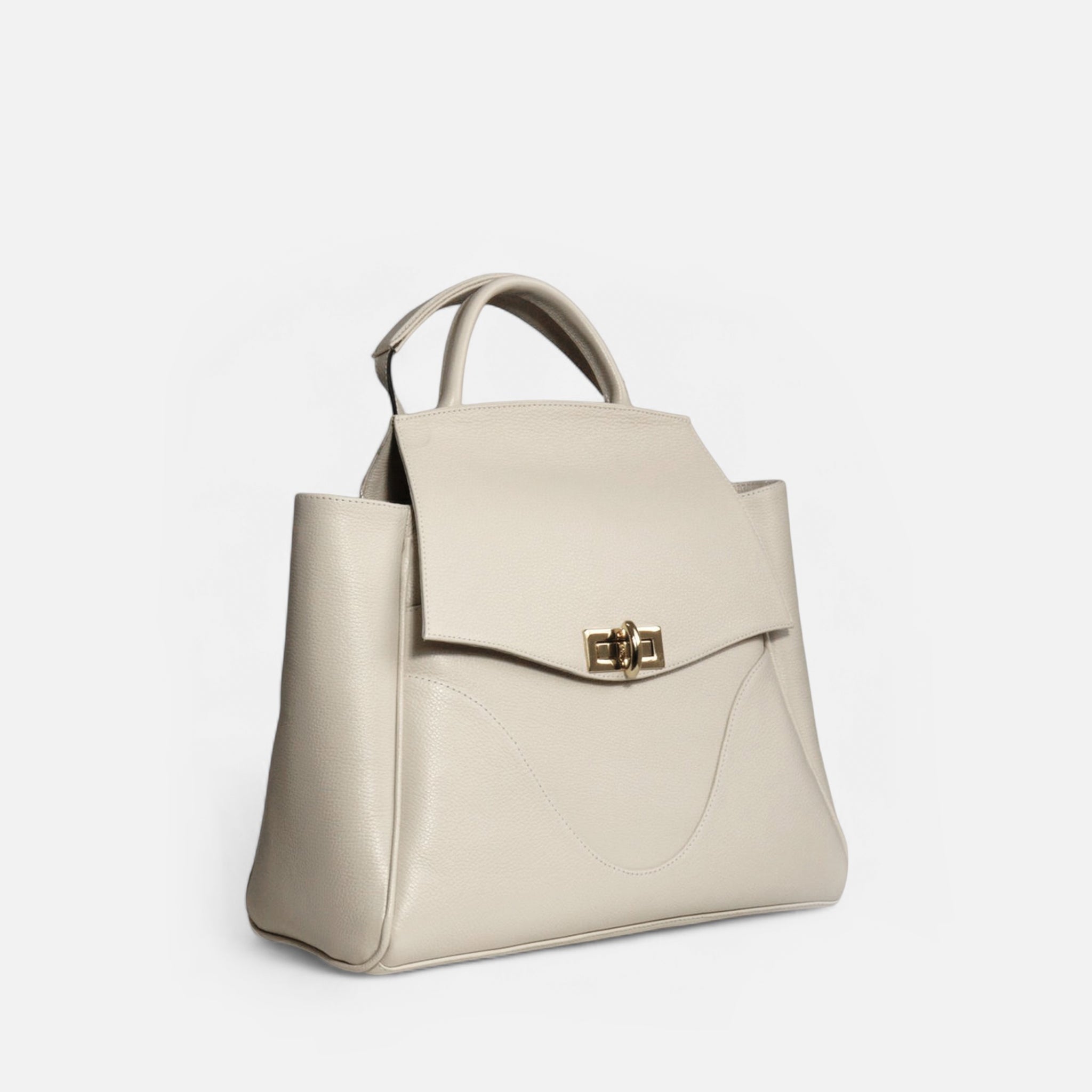 Mochila Rebeca G em Couro Off White - Balaia
