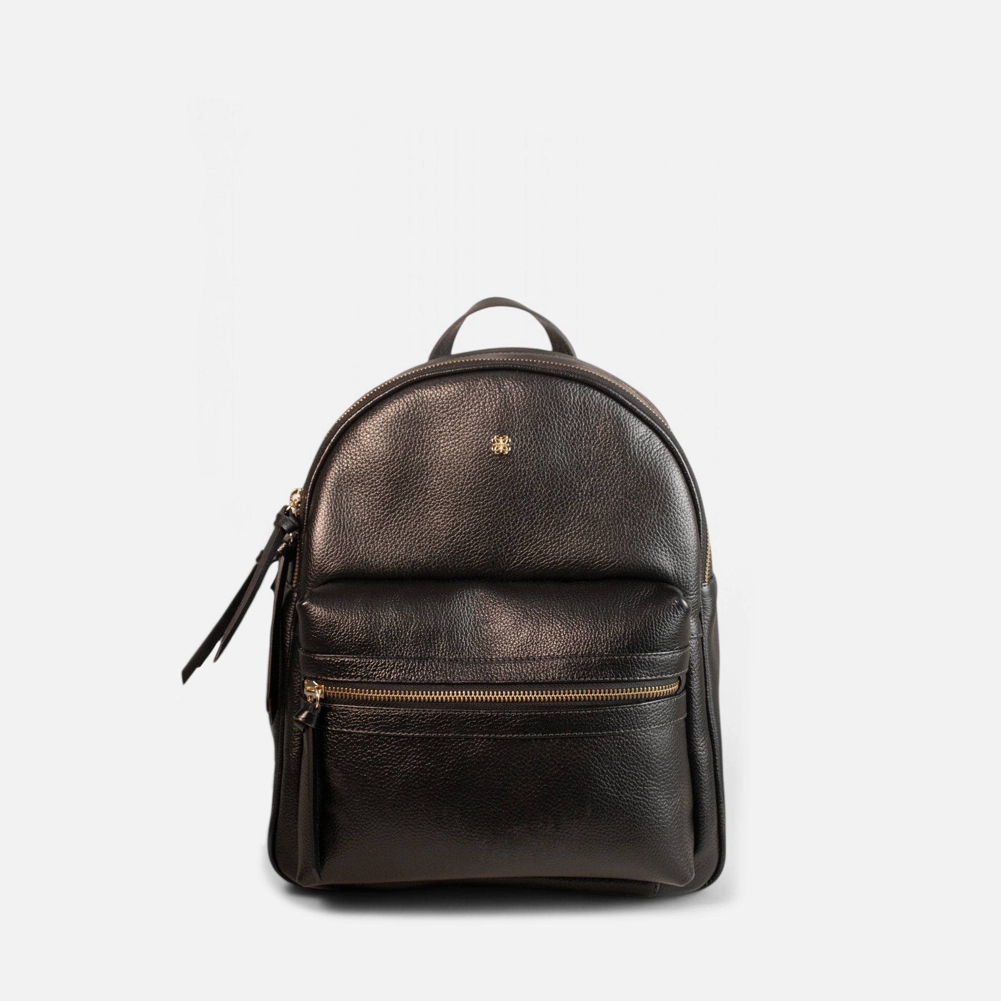 Mochila Basic M em Couro Preto