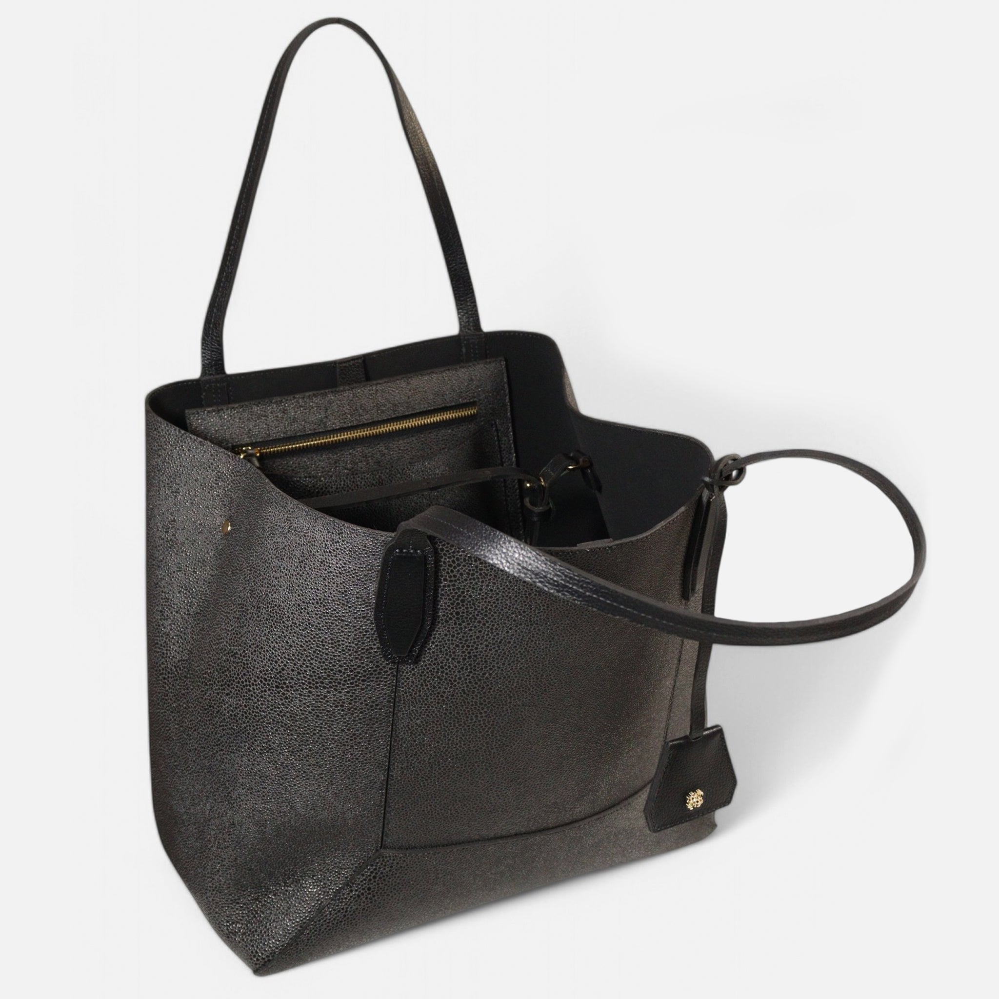 Bolsa Nanda G em Couro Preto Ray