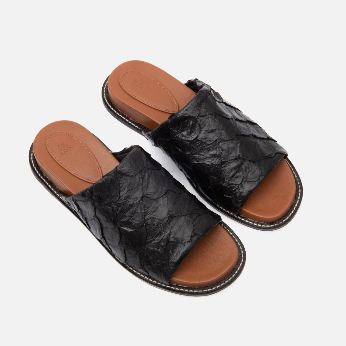 Papete em Couro Pirarucu Preto - Balaia