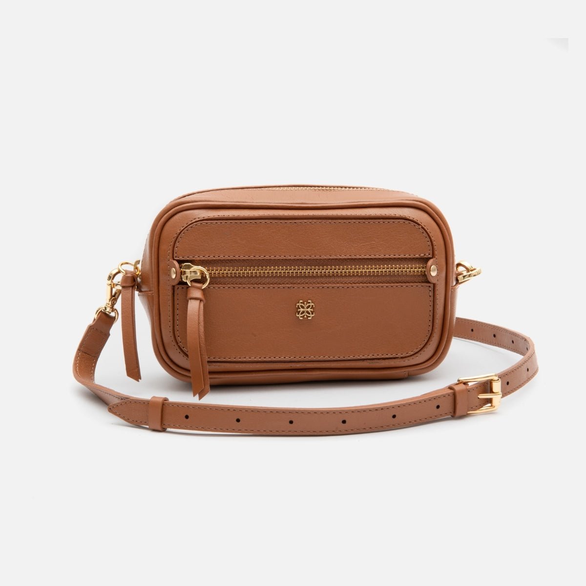 Pochete New Due em Couro Carmel - Balaia