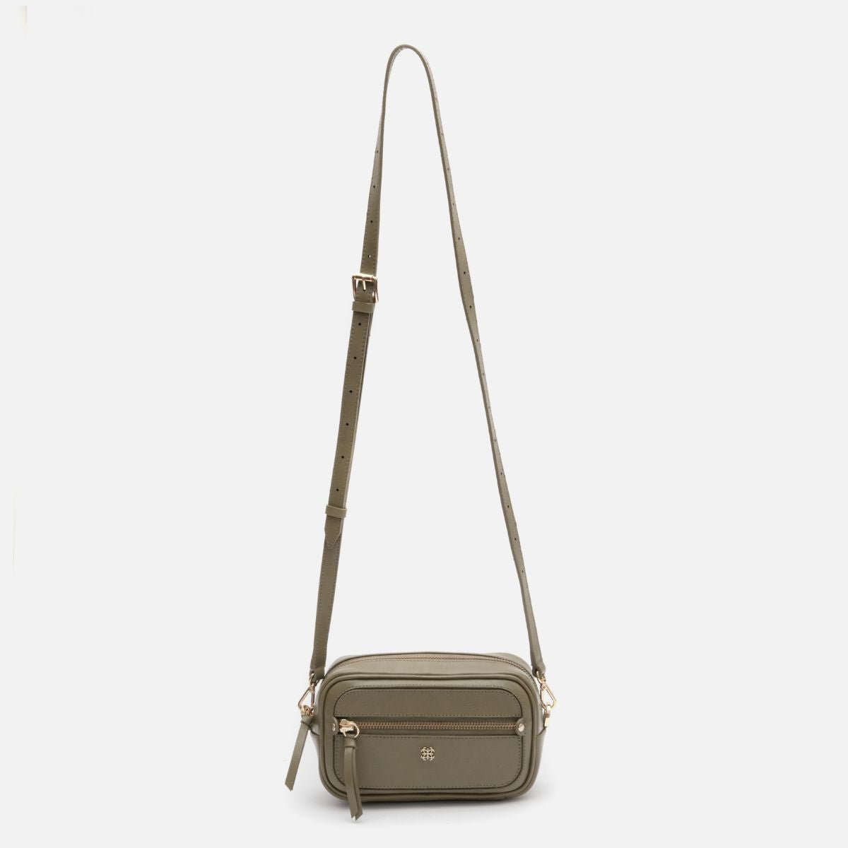 Pochete New Due em Couro Khaki - Balaia