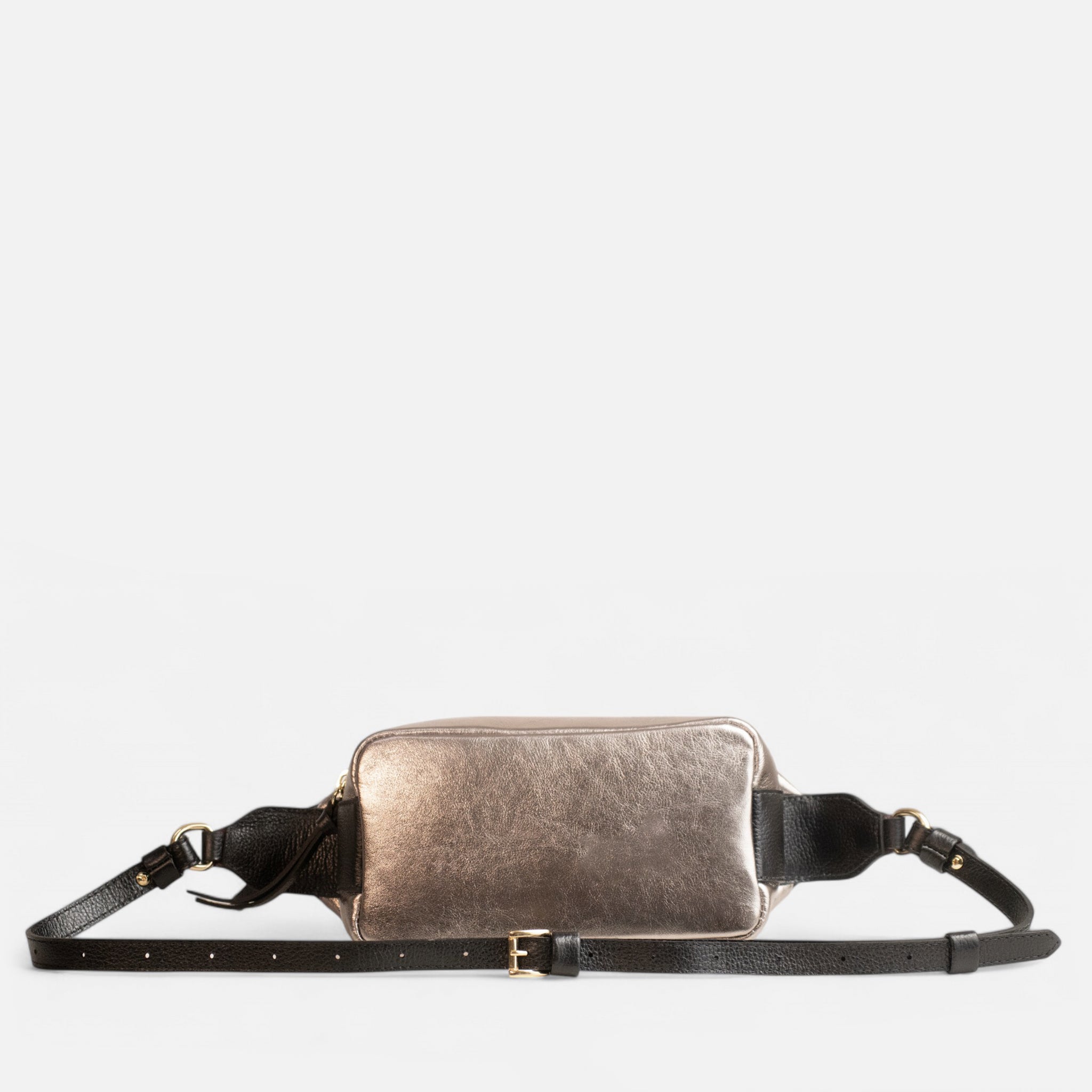 Pochete Amélie P em Couro Ônix e Preto