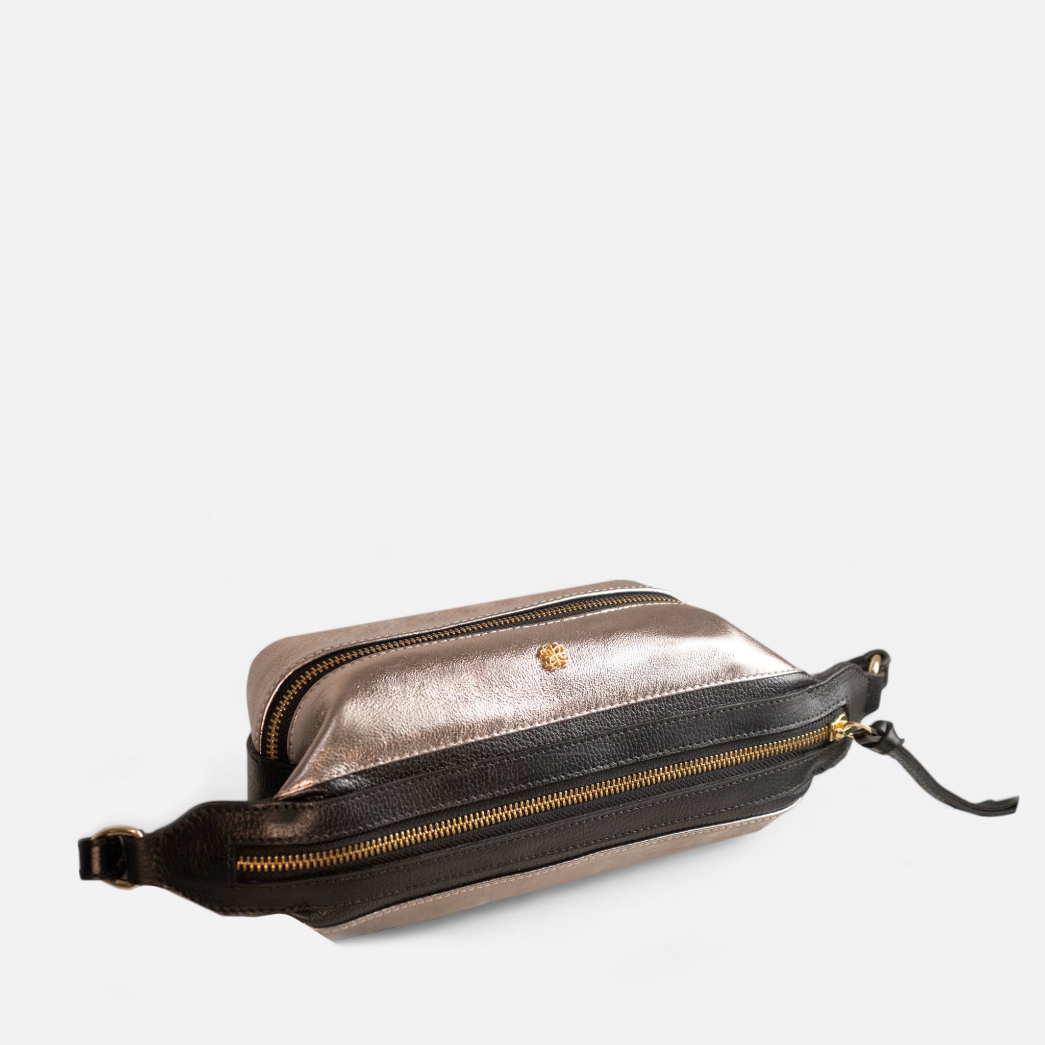 Pochete Amélie P em Couro Ônix e Preto