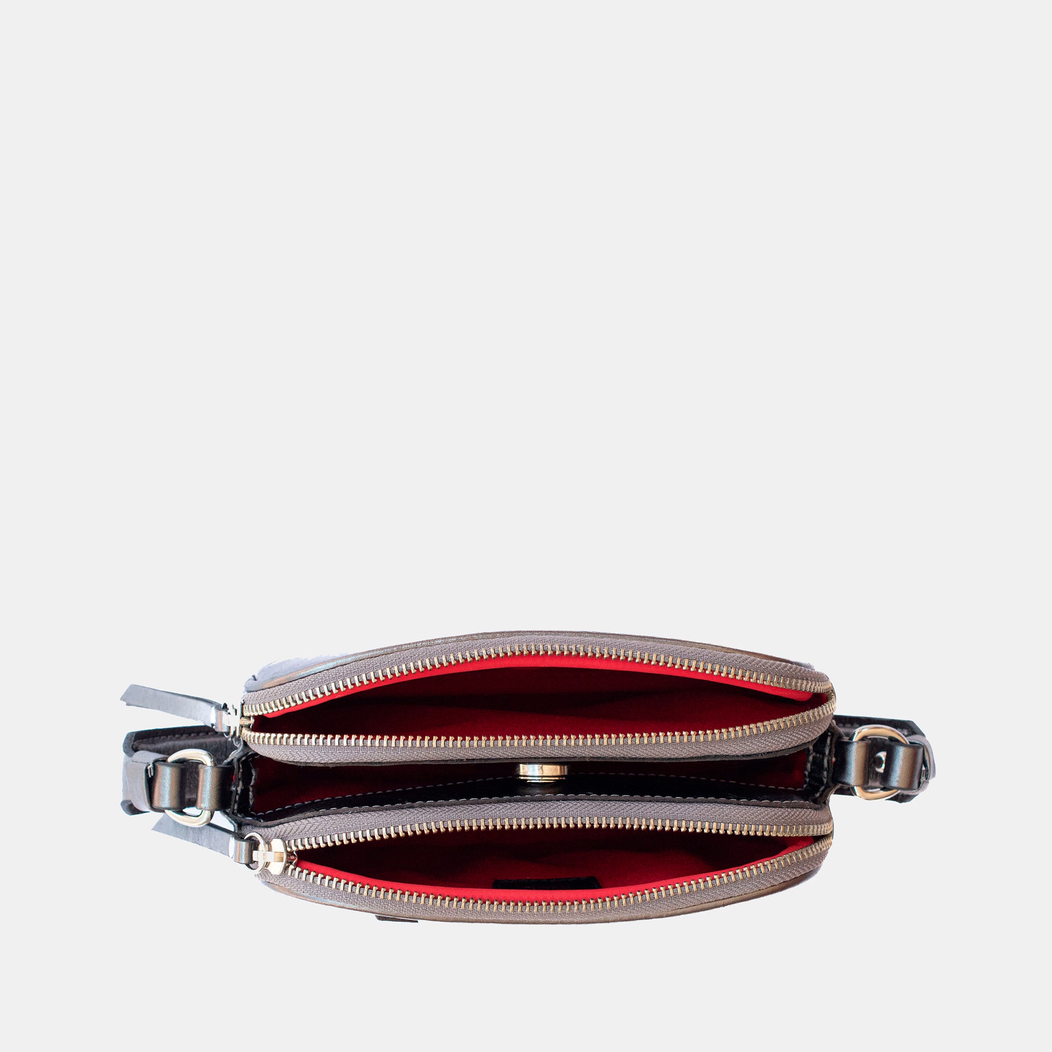 Pochete Milla em Couro Carbono