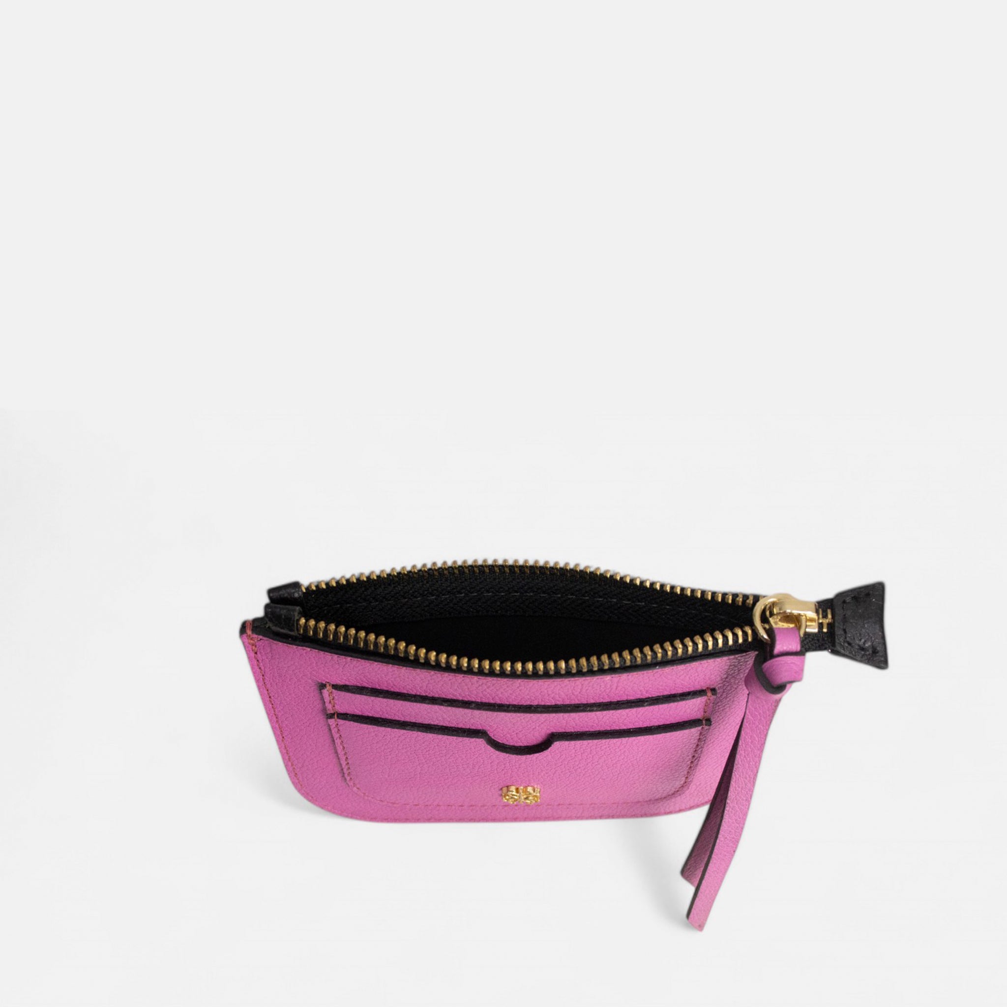 Porta Cartão em Couro Chiclete