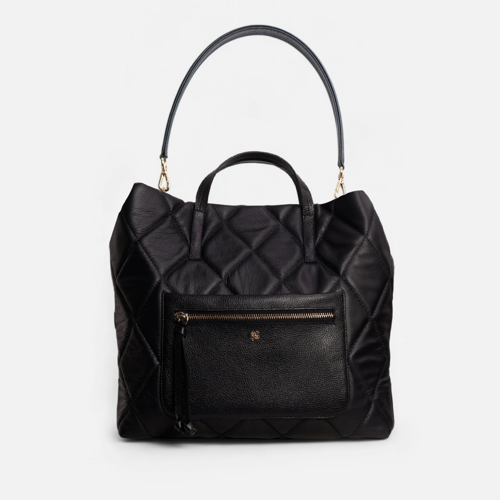 Bolsa Rafa G em Couro Preto