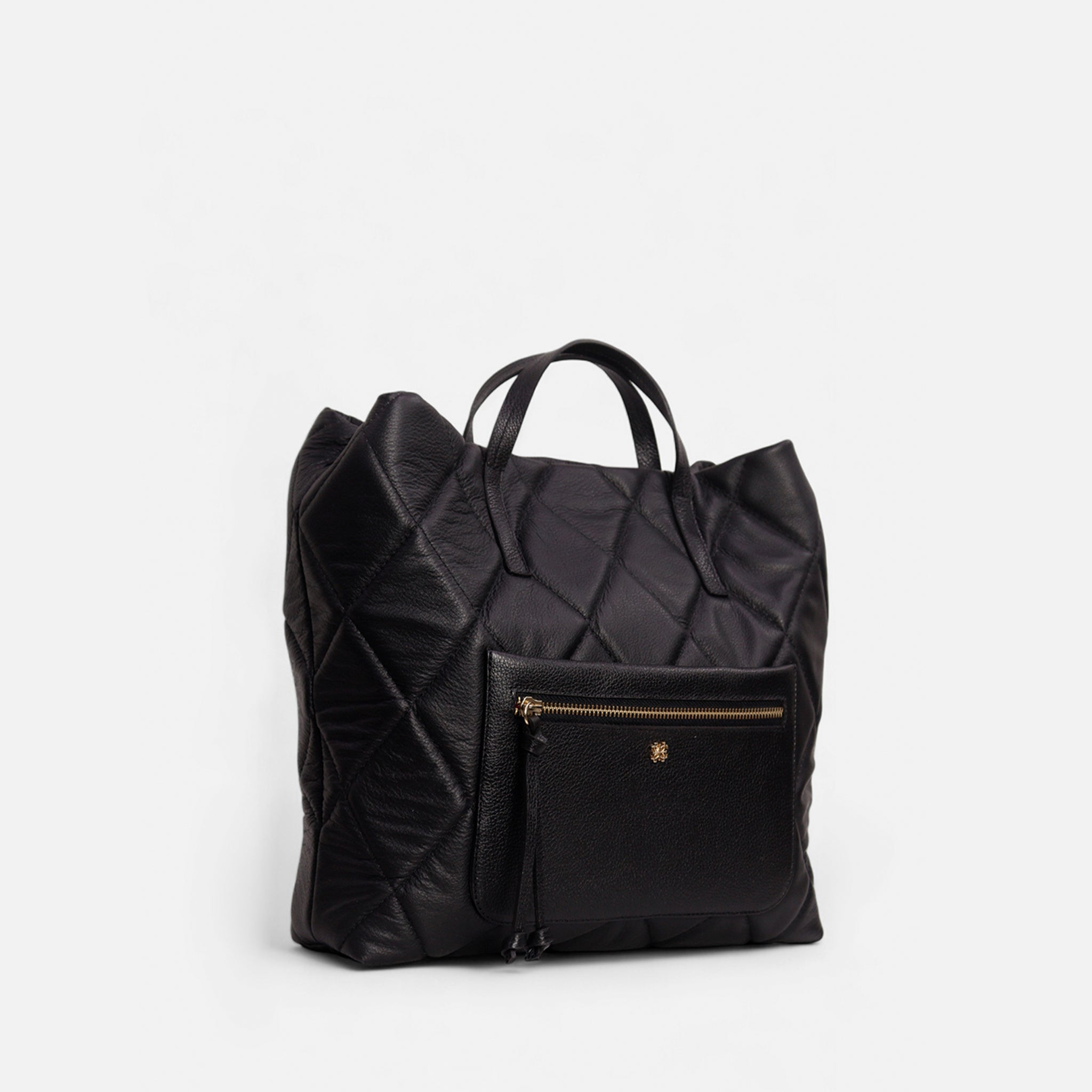 Bolsa Rafa G em Couro Preto