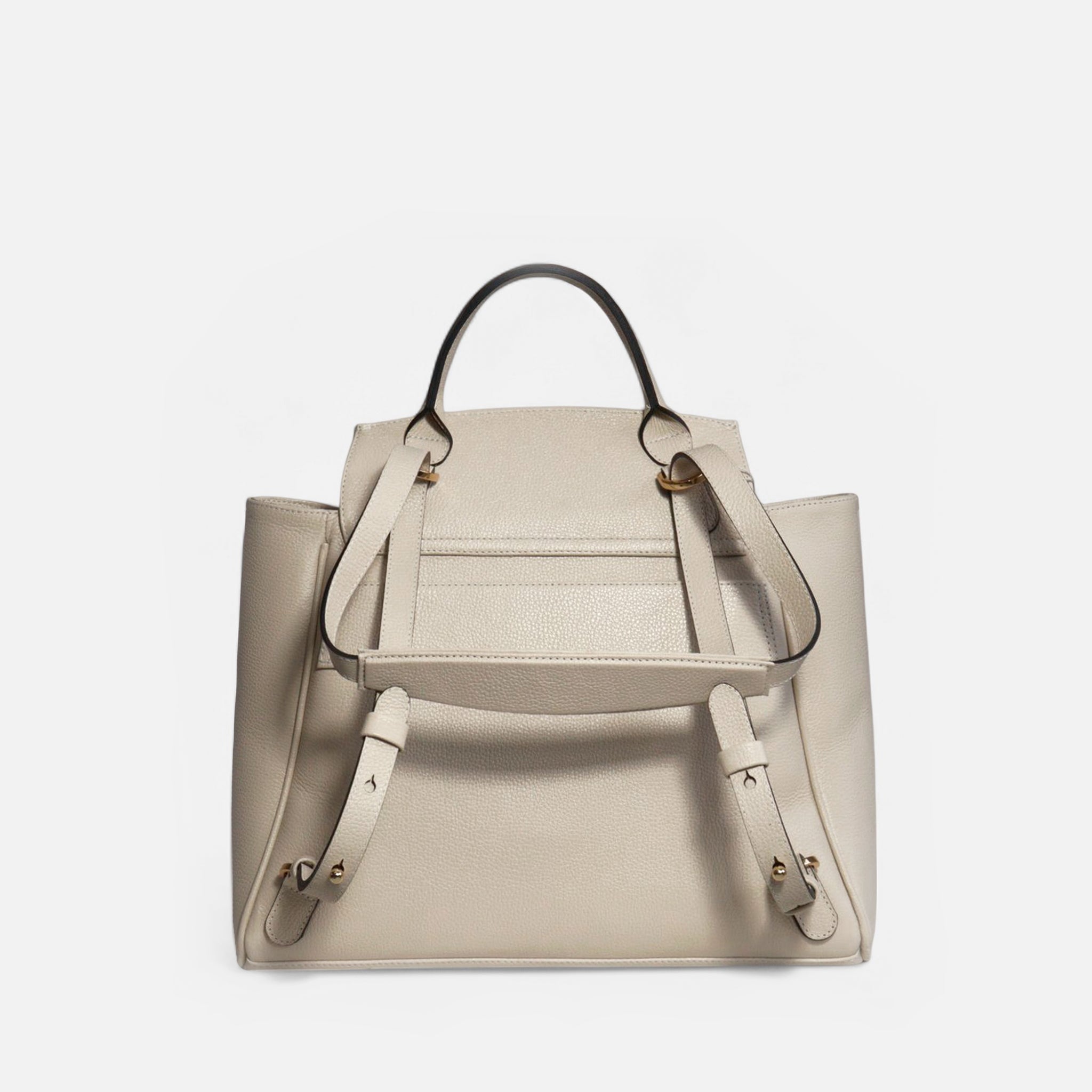 Mochila Rebeca G em Couro Off White