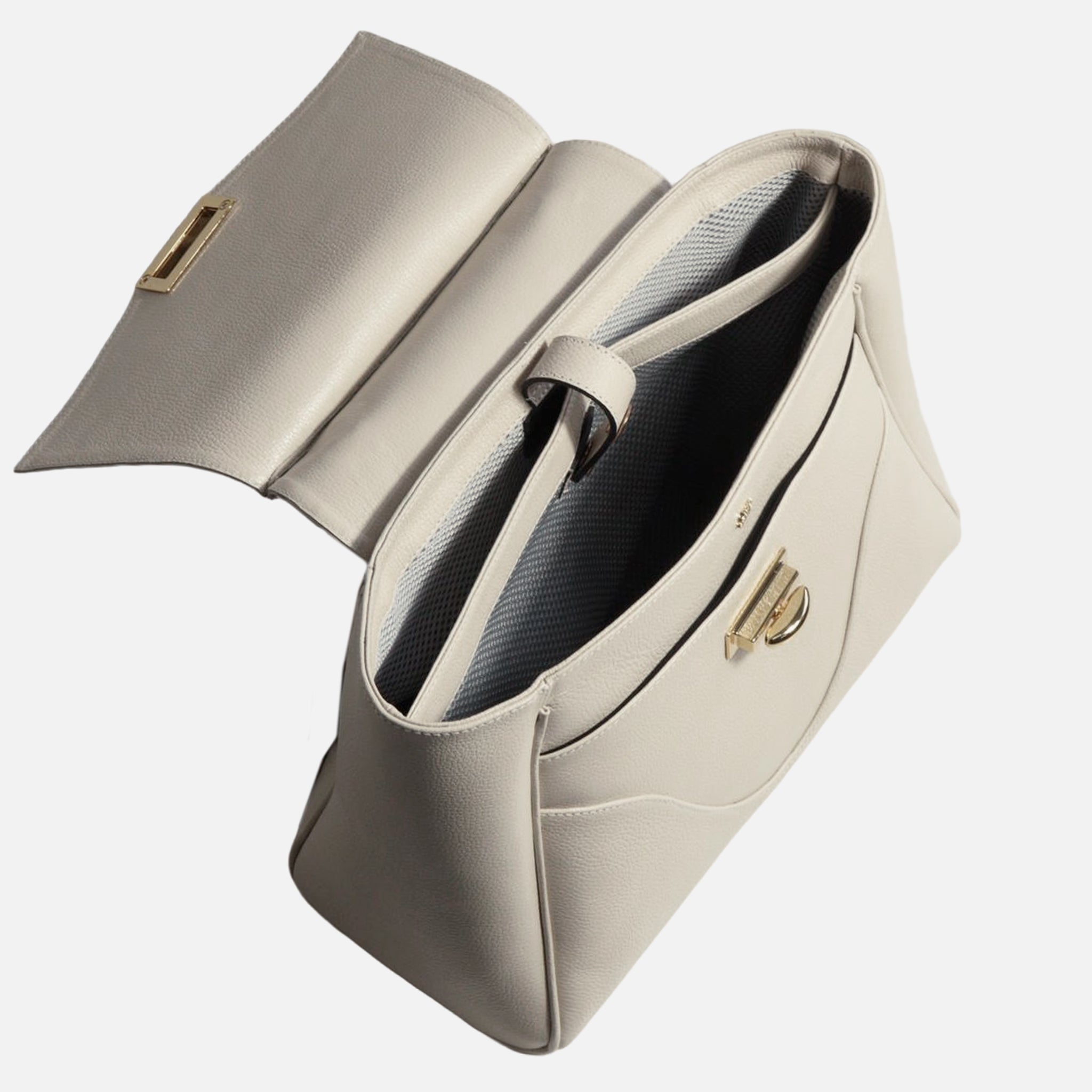 Mochila Rebeca G em Couro Off White