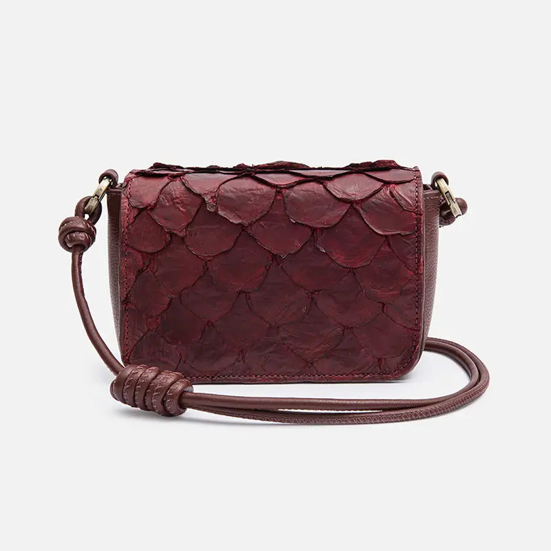 Bolsa Selena em Couro Pirarucu Cabernet